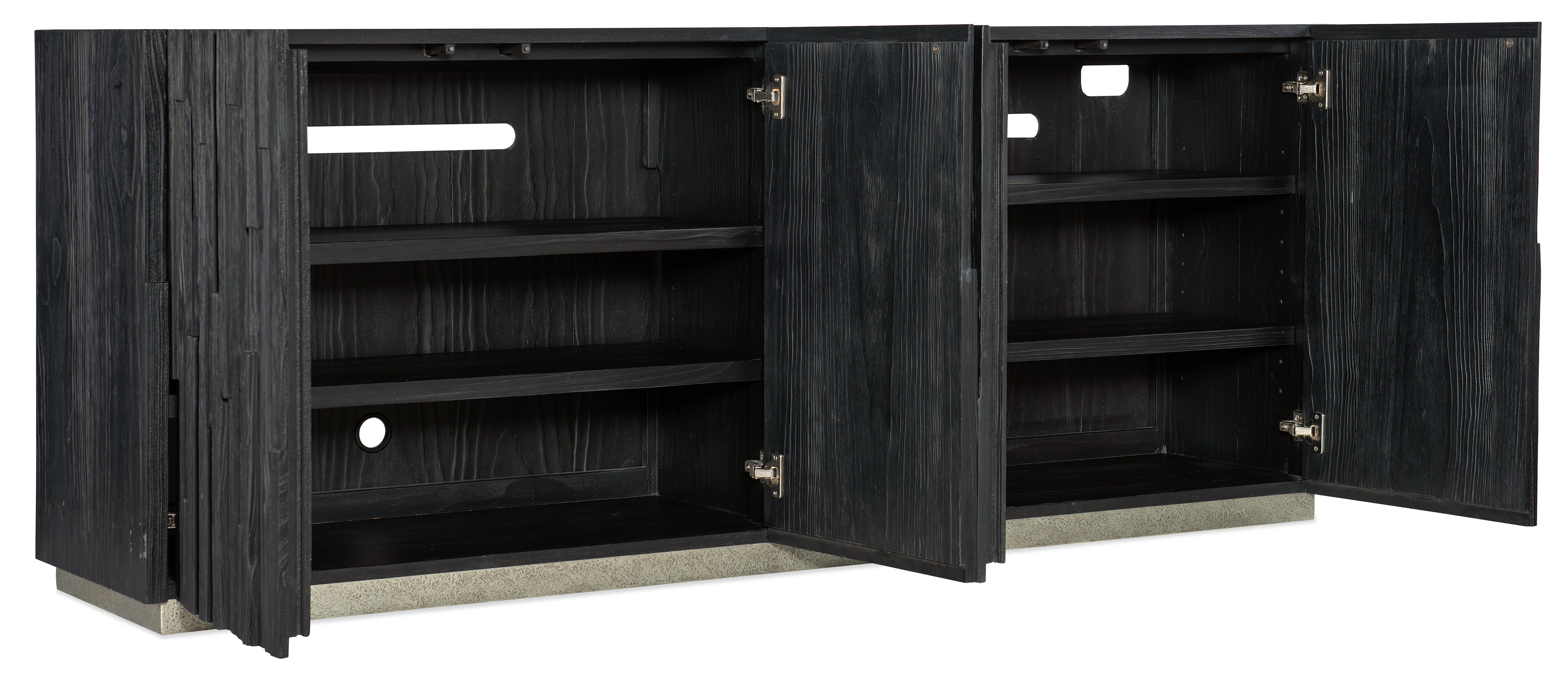 Hooker Furniture Chapman Shou Sugi Ban Entertainment Console in Black