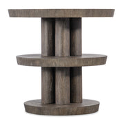 Hooker Furniture Modern Mood Round Side Table in Medium Brown