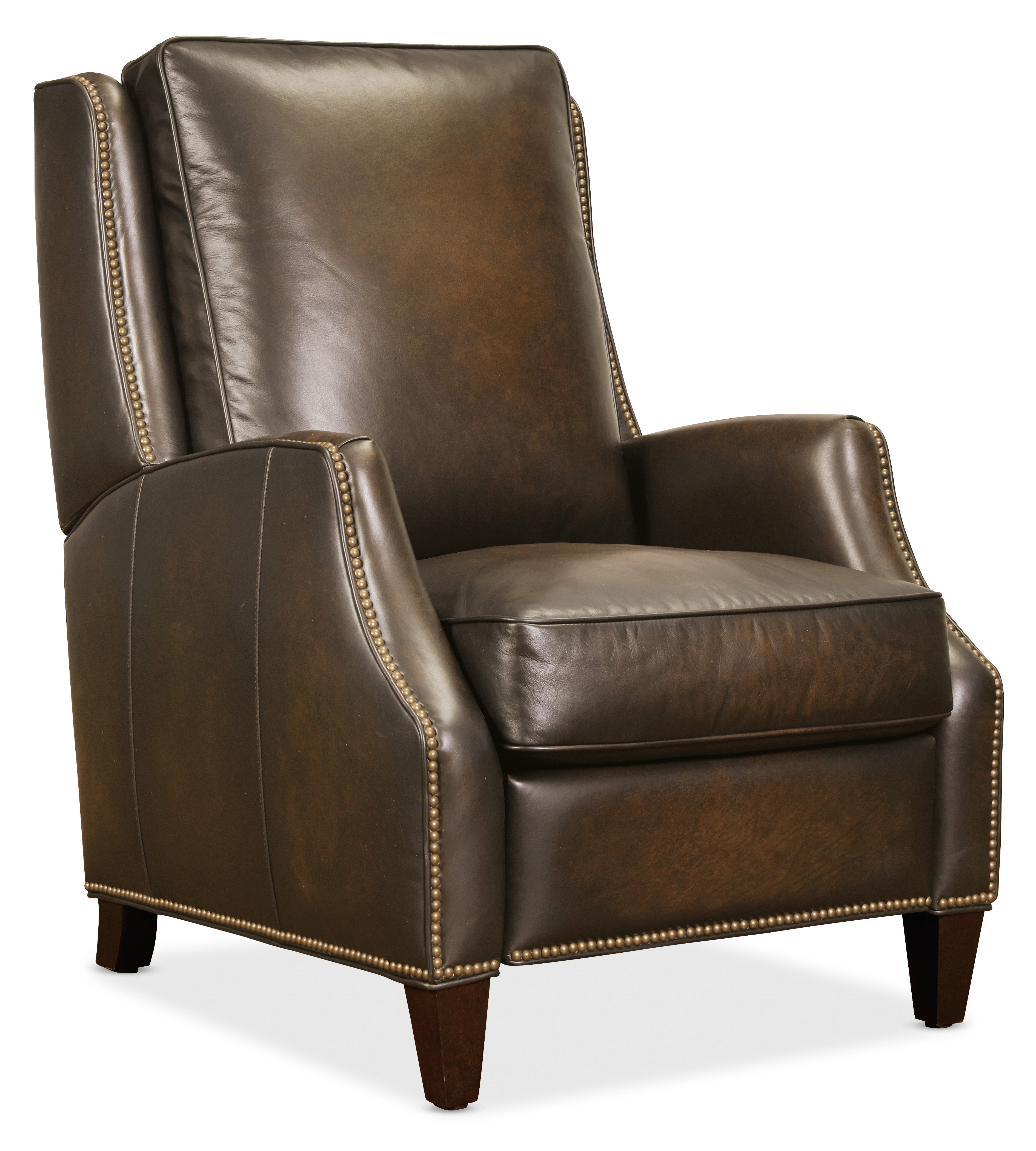 Hooker Furniture Kerley Manual Push Back Recliner in Brown