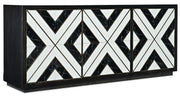 Hooker Furniture Sanctuary Noir Et Blanc Entertainment Console in Blacks