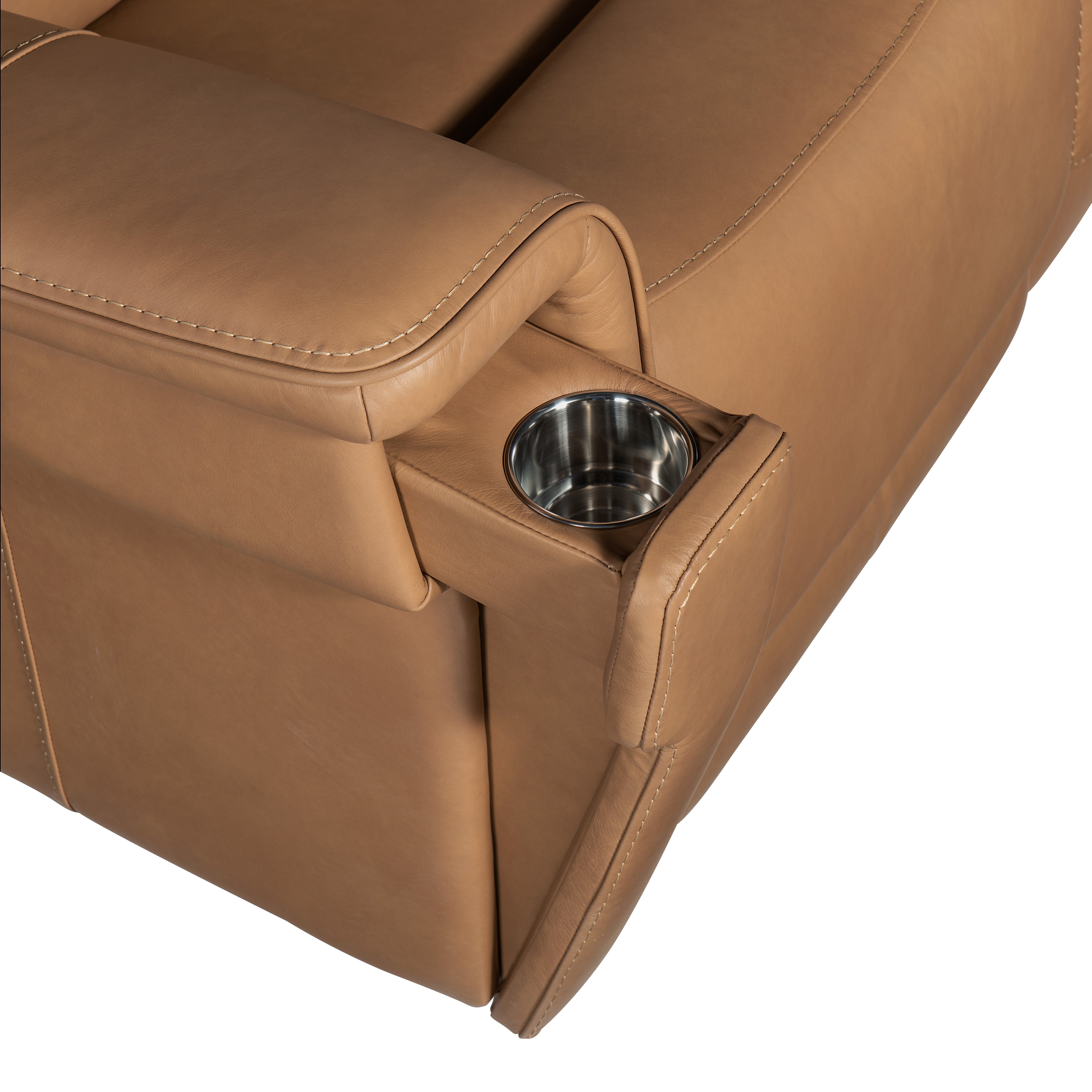Hooker Furniture Lyra Zero Gravity Power Loveseat with Power Headrest and Lumbar in Light Brown