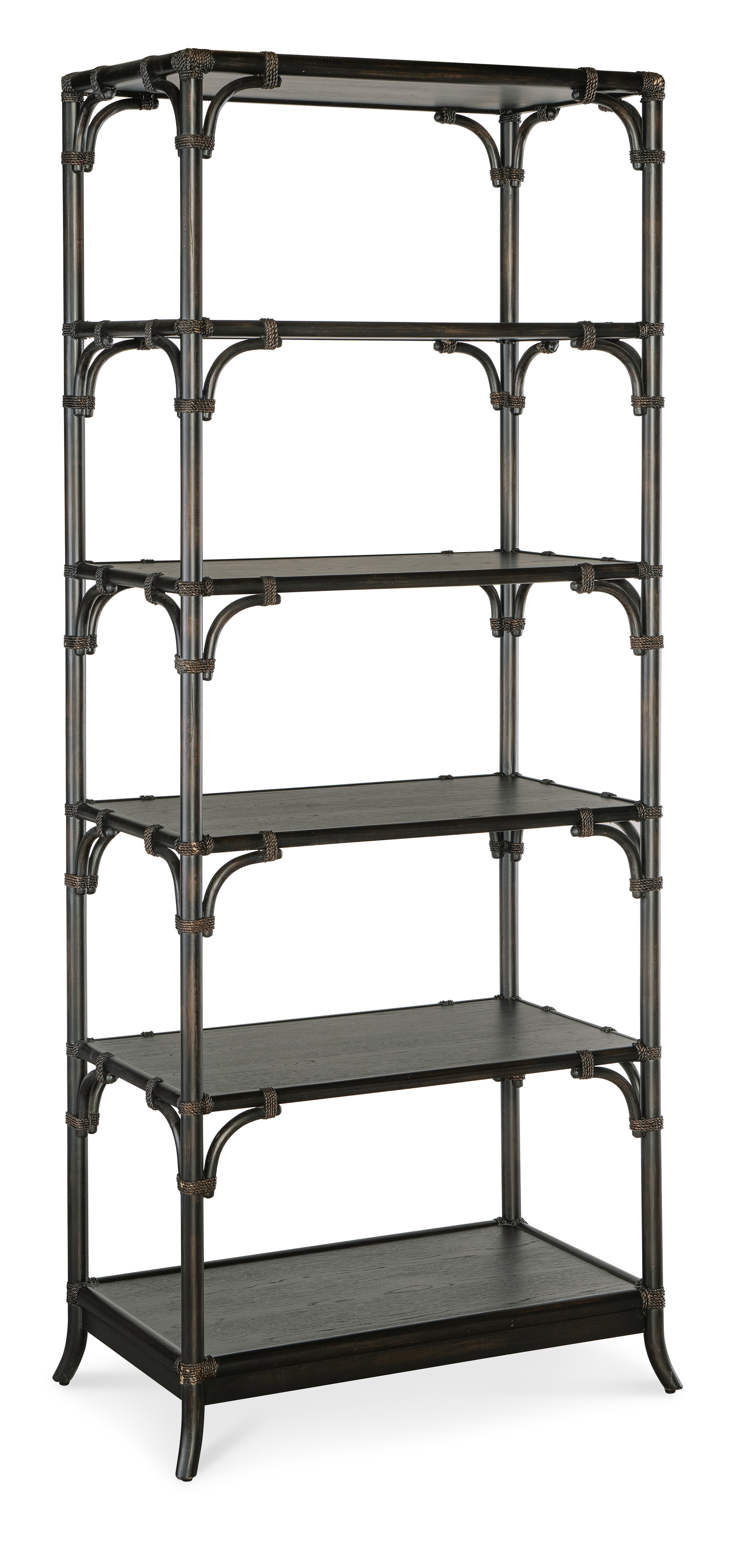Hooker Furniture Retreat Pole Rattan Bookcase