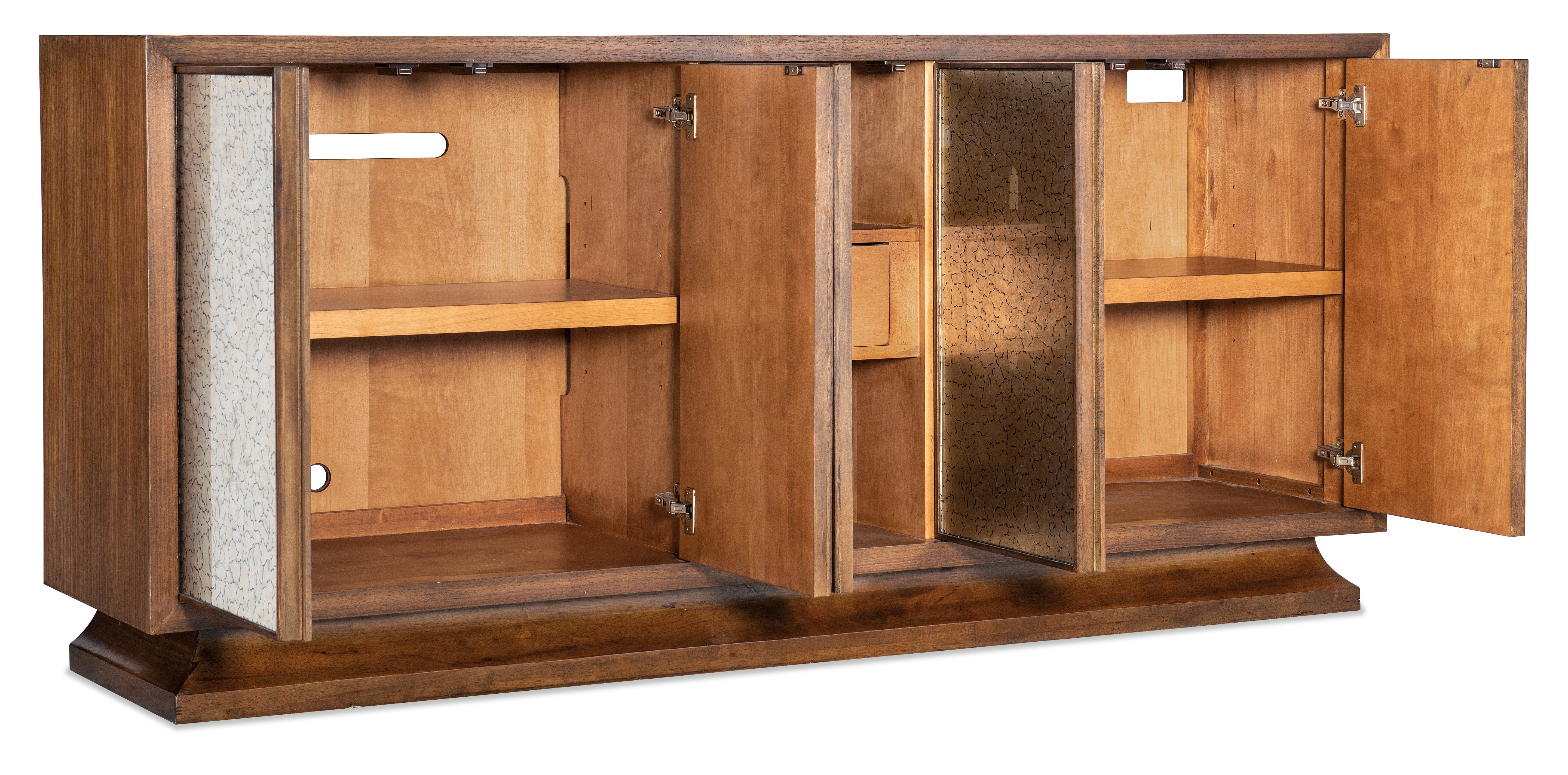 Hooker Furniture Melange Lloyds Leopard Entertainment Credenza in Medium Wood