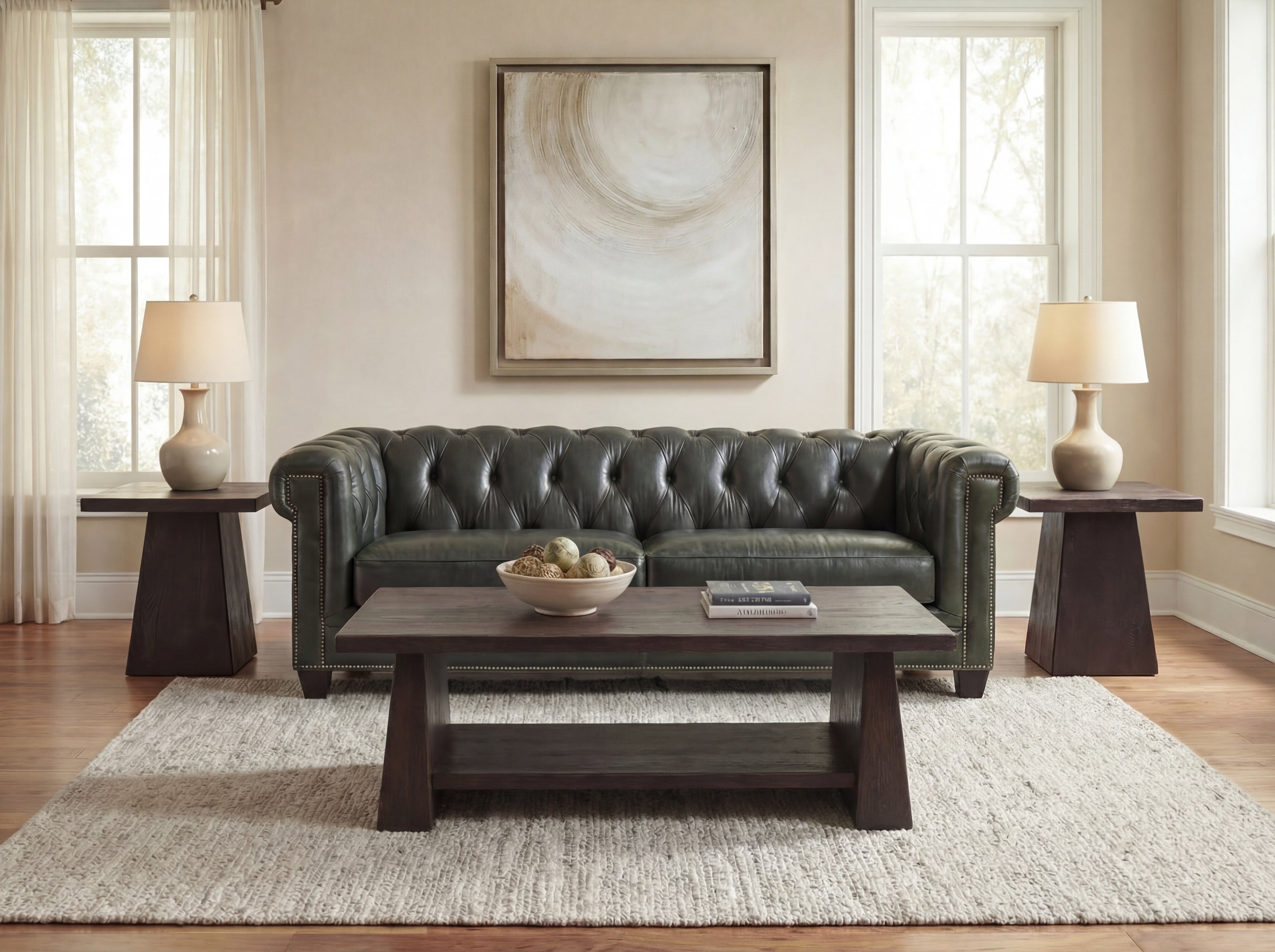 Hooker Furniture Charleston Tufted Sofa in Black