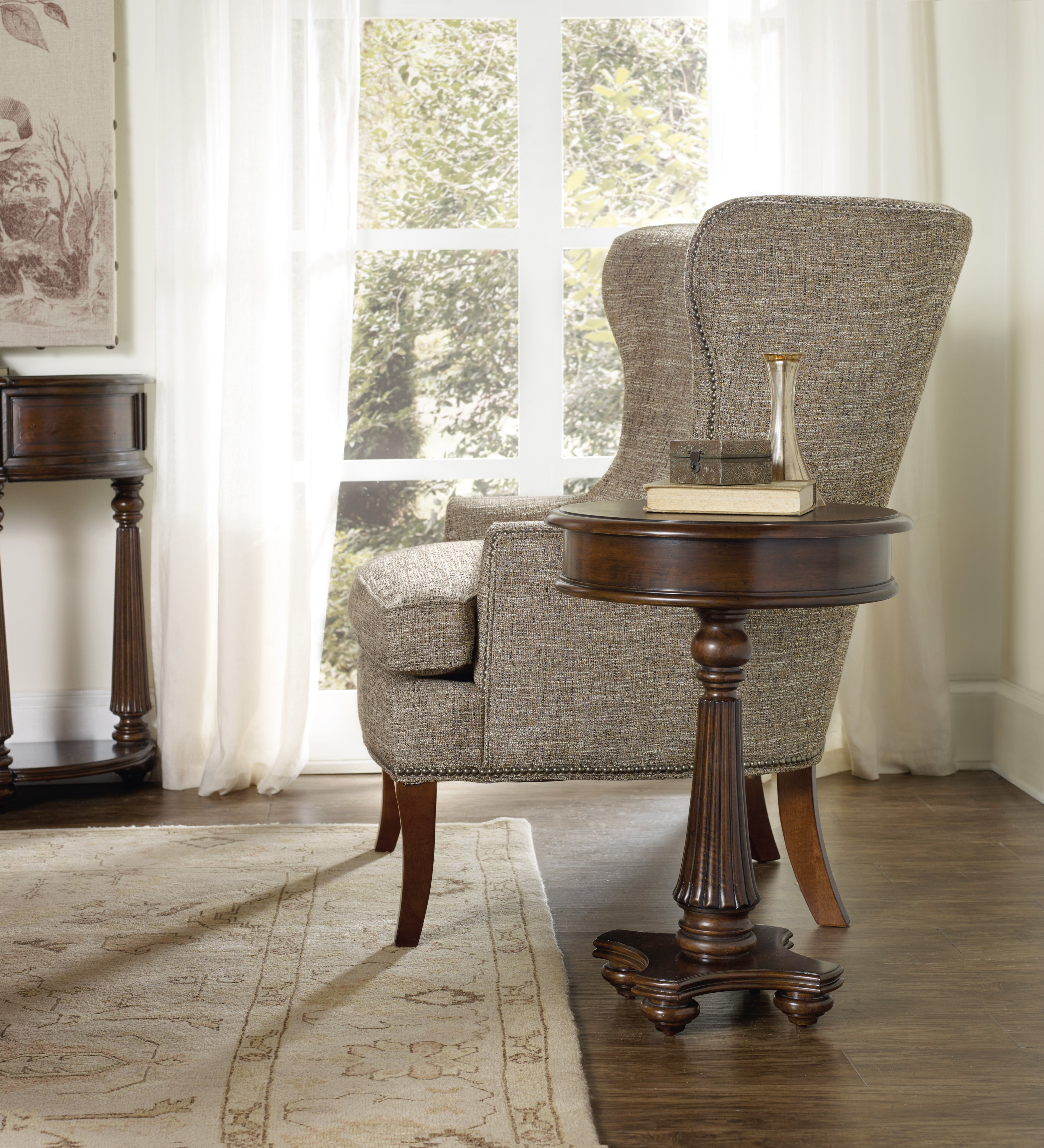 Hooker Furniture Leesburg Martini Table in Dark Brown