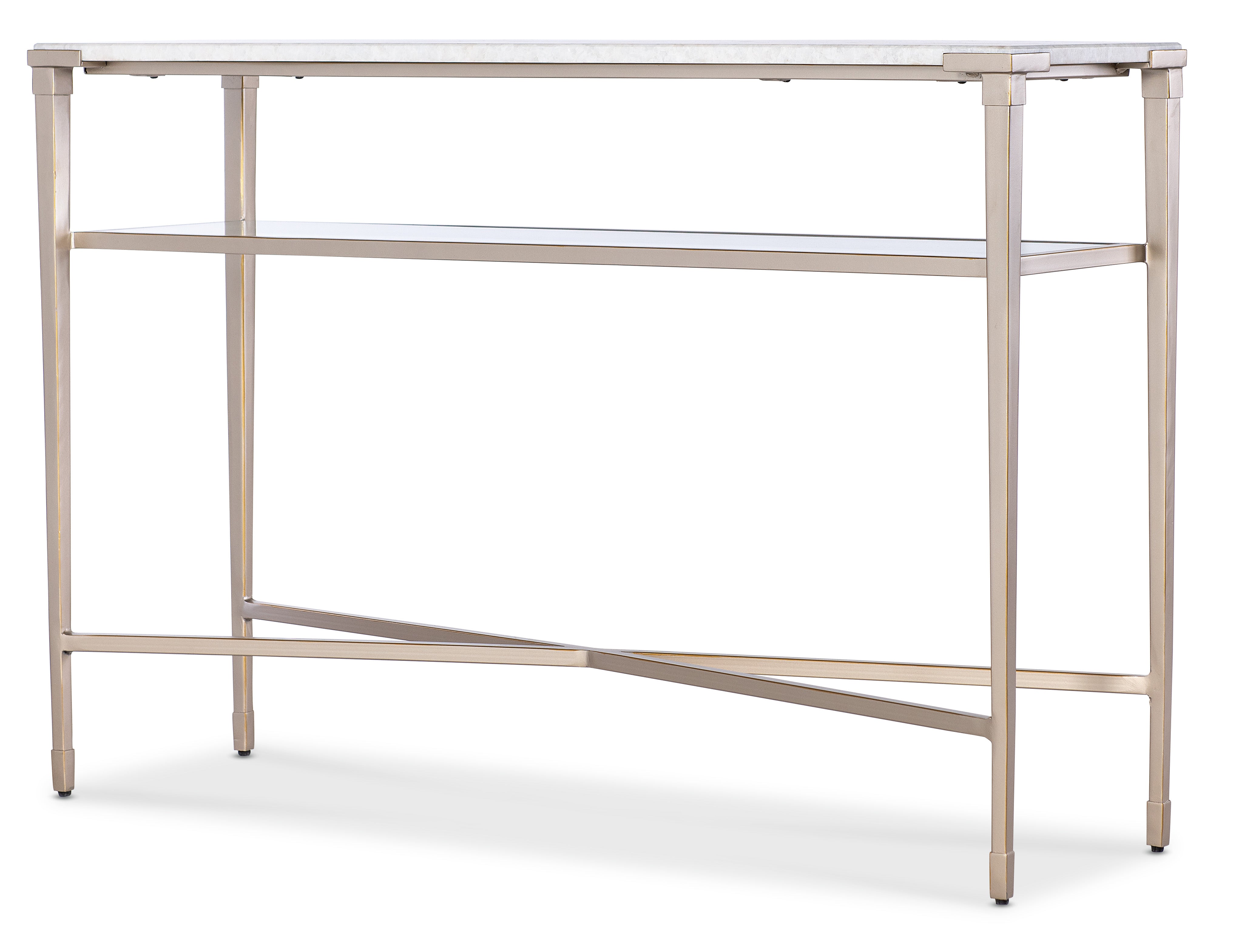 Hooker Furniture Melange Jen Console Table in Golds
