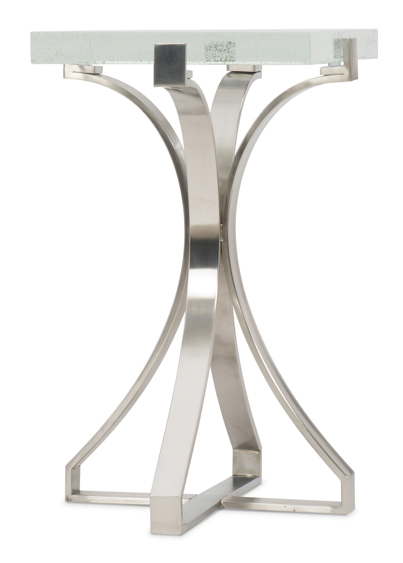 Hooker Furniture Bubble Glass Accent Table in Chrome