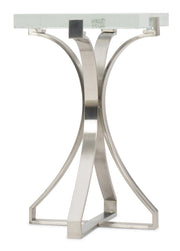 Hooker Furniture Bubble Glass Accent Table in Chrome