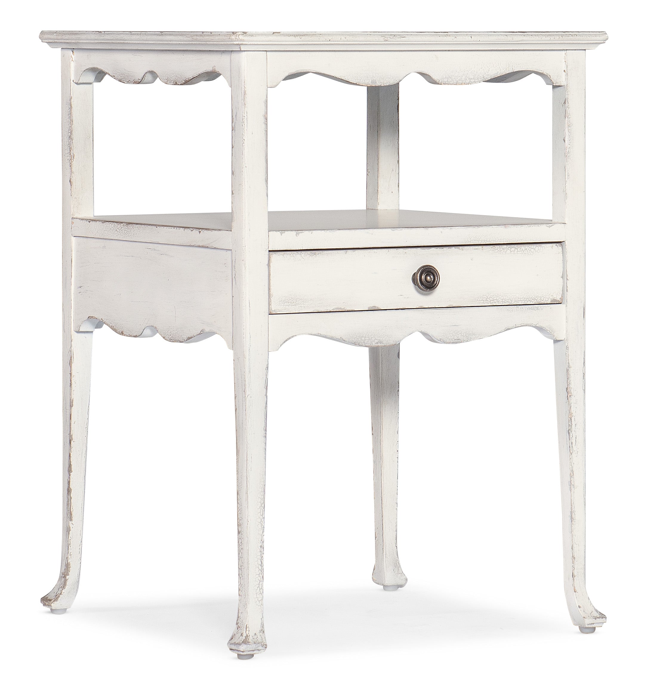 Hooker Furniture Charleston One-Drawer Accent Table in Whites/Creams/Beiges