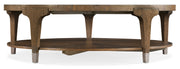 Hooker Furniture Chapman Round Cocktail Table in Medium Brown