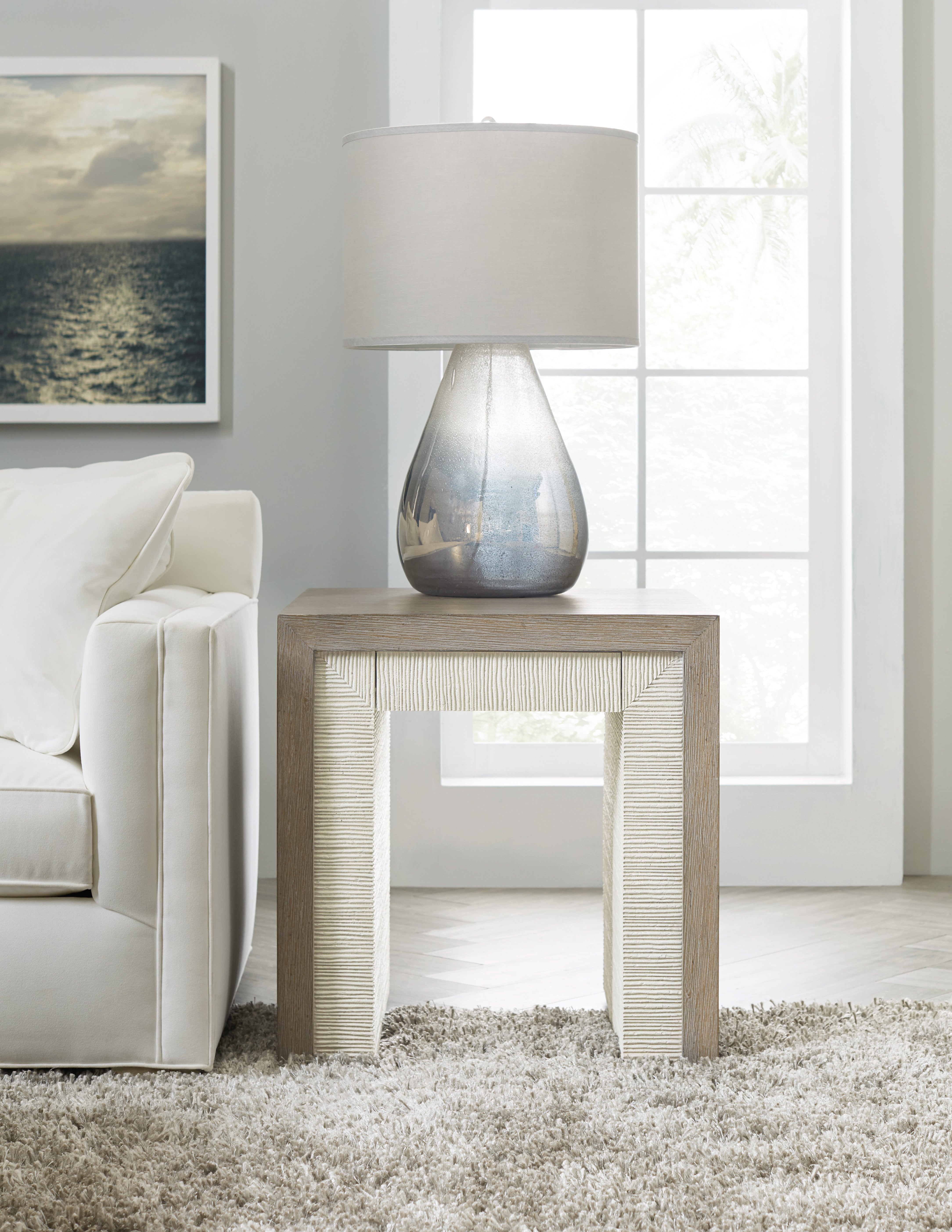 Hooker Furniture Serenity Skipper End Table in Gray