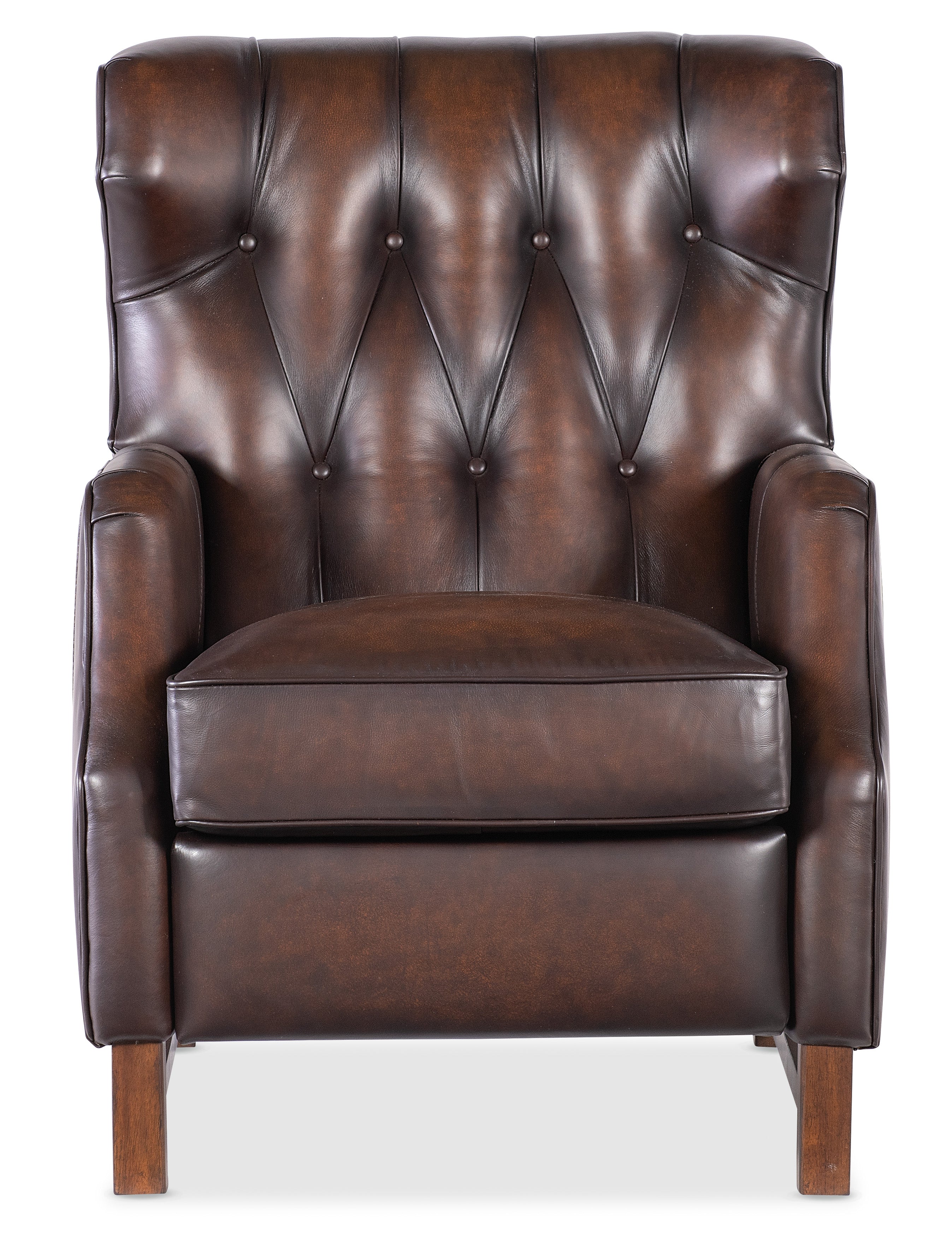 Hooker Furniture Henderson Press Back Recliner in Brown