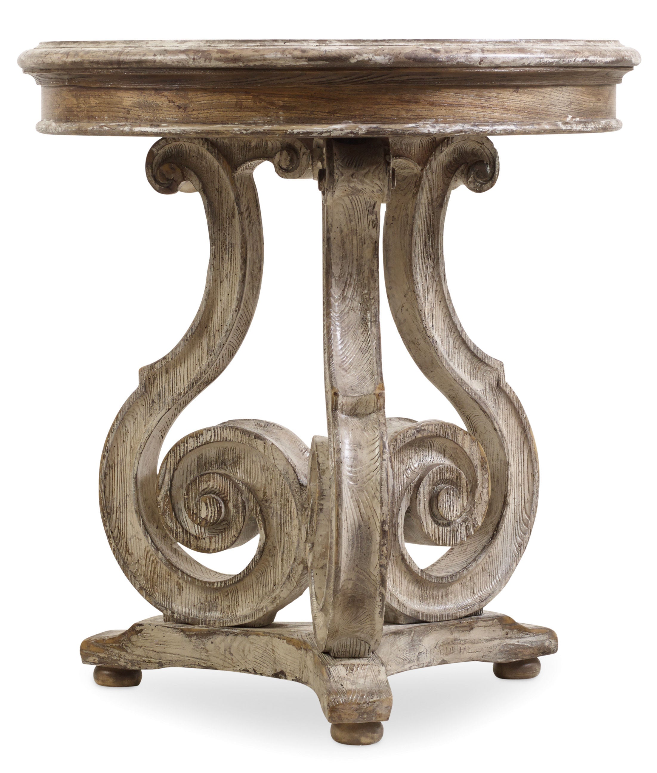 Hooker Furniture Chatelet Scroll Accent Table in Beige