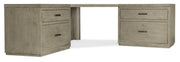 Hooker Furniture Linville Falls Corner Desk with Two Lateral Files