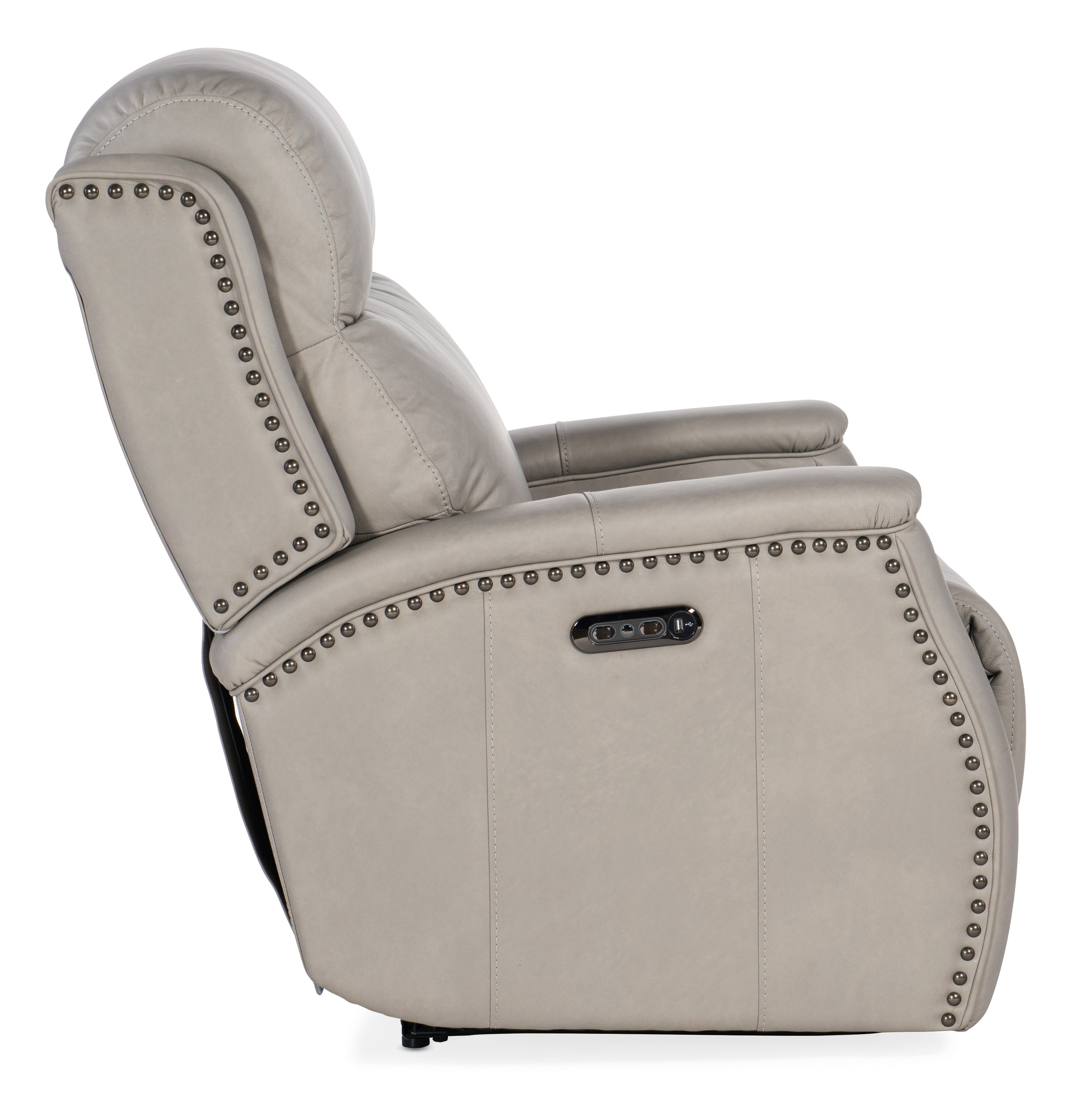 Hooker Furniture Rhea Zero Gravity Power Recliner with Power Headrest in Light Gray