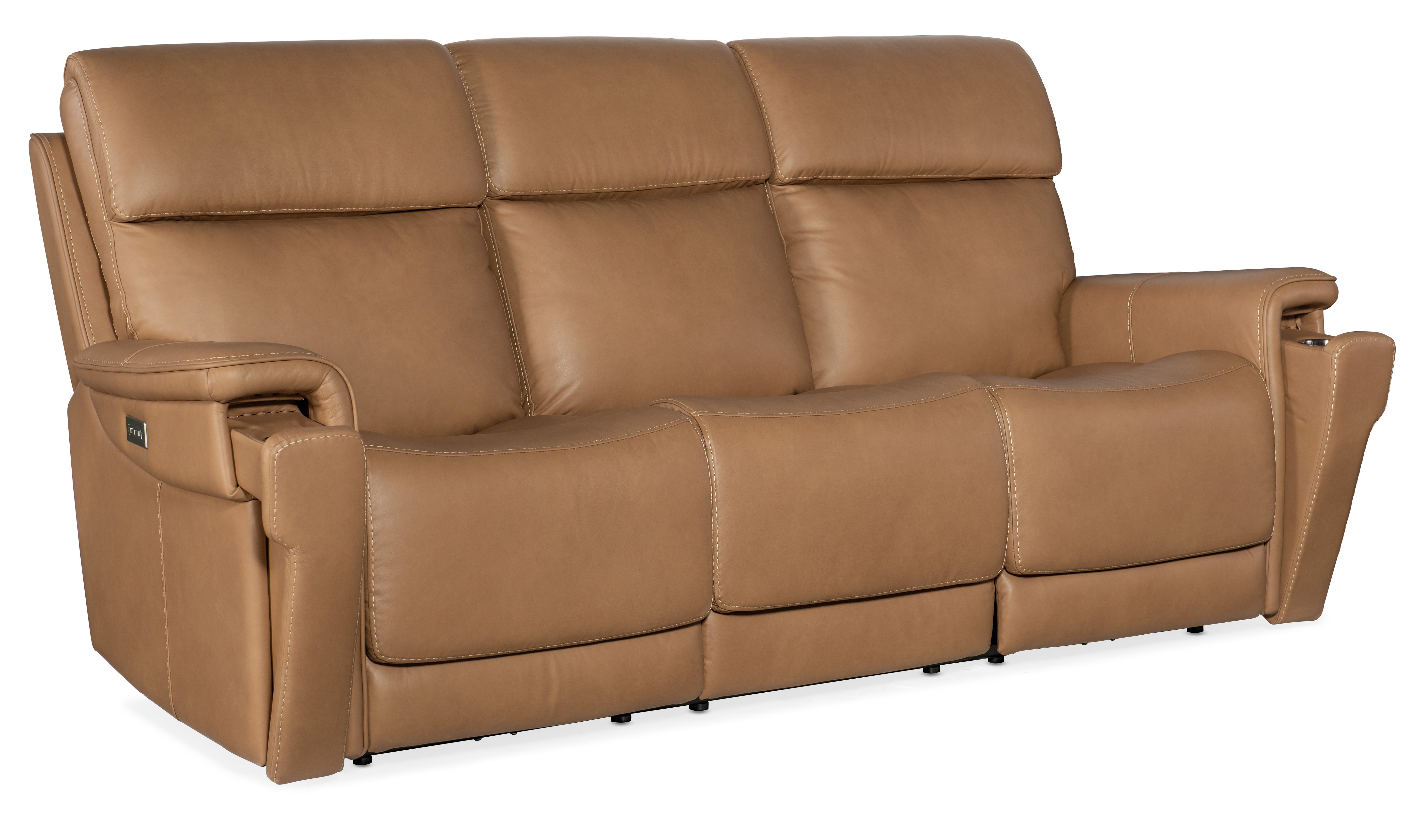 Hooker Furniture Lyra Zero Gravity Power Sofa with Power Headrest and Lumbar in Light Brown