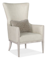 Hooker Furniture Kyndall Club Chair with Accent Pillow in Beige