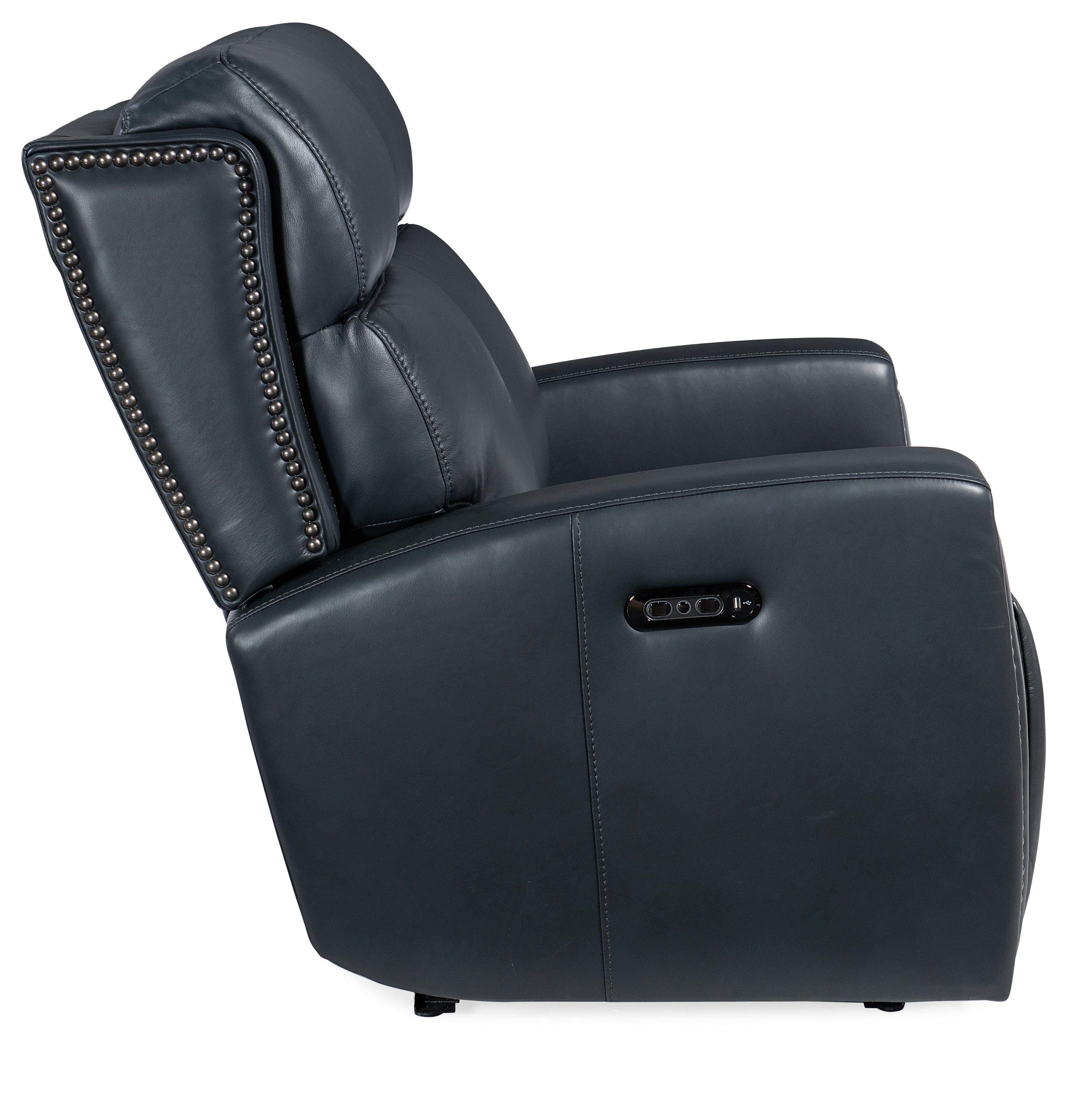Hooker Furniture Ruthe Zero Gravity Power Recline Loveseat with Power Headrest in Medium Blue
