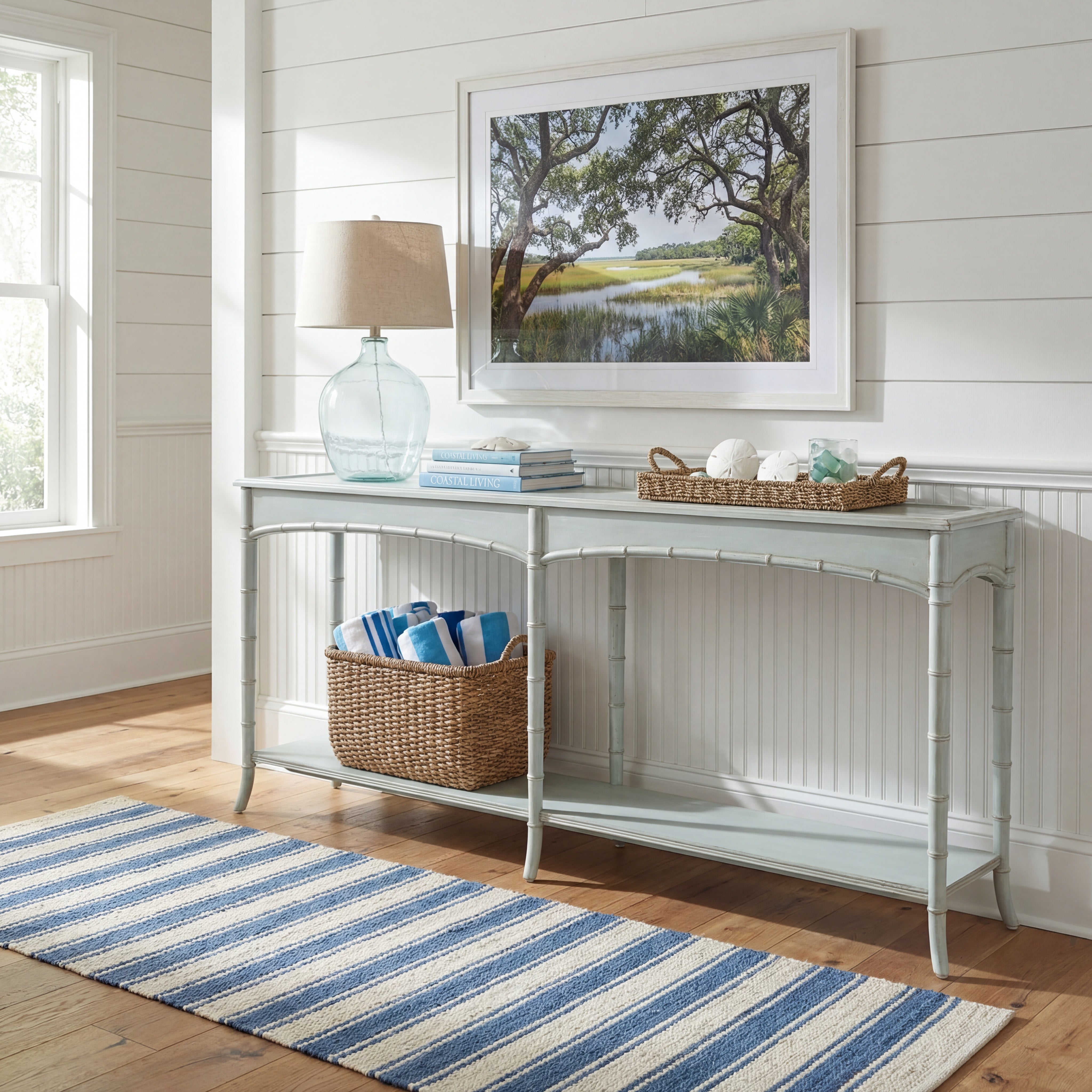 Hooker Furniture Charleston Console Table in Blues