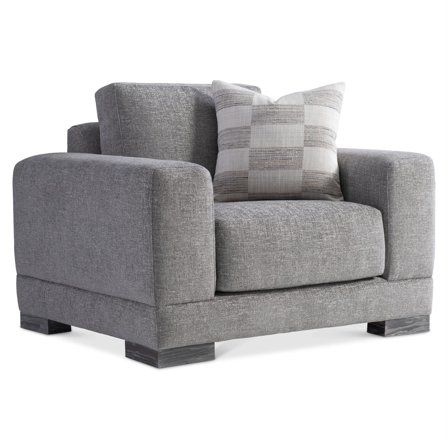 Bernhardt Furniture Plush Lars Fabric Chair in Tadon Cerused