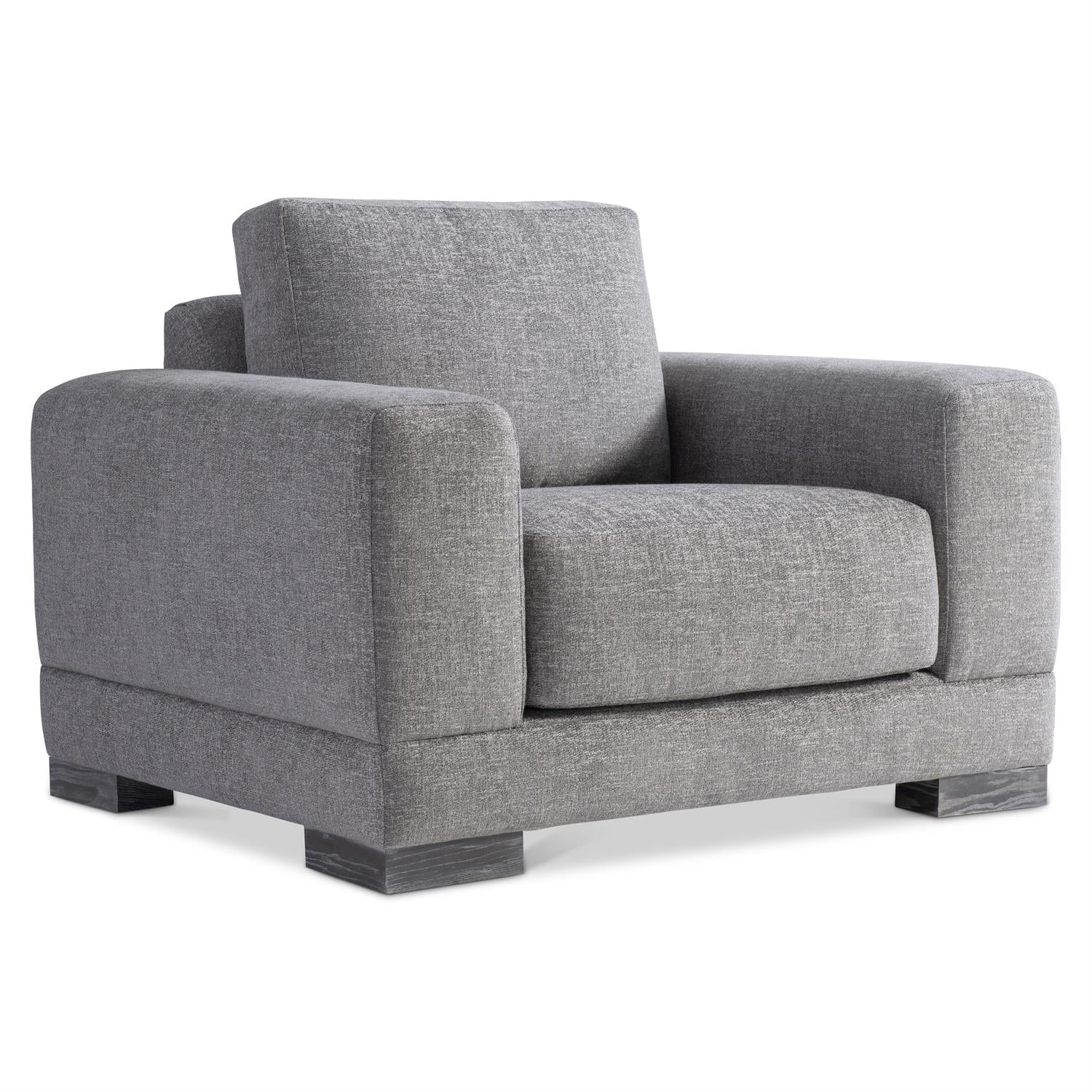 Bernhardt Furniture Plush Lars Fabric Chair in Tadon Cerused