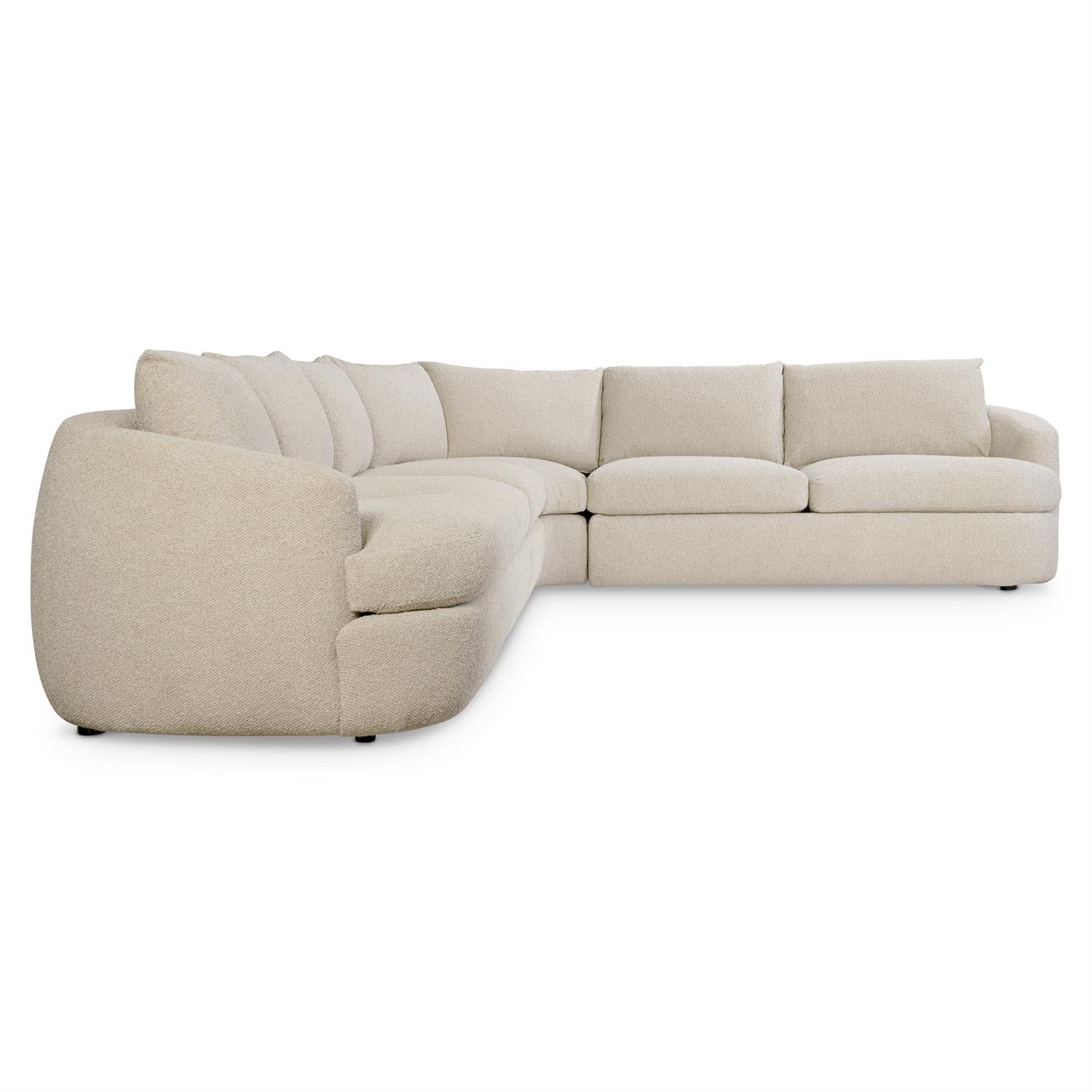 Bernhardt Furniture Plush Jules 5 pieces Fabric Sectional in Noir