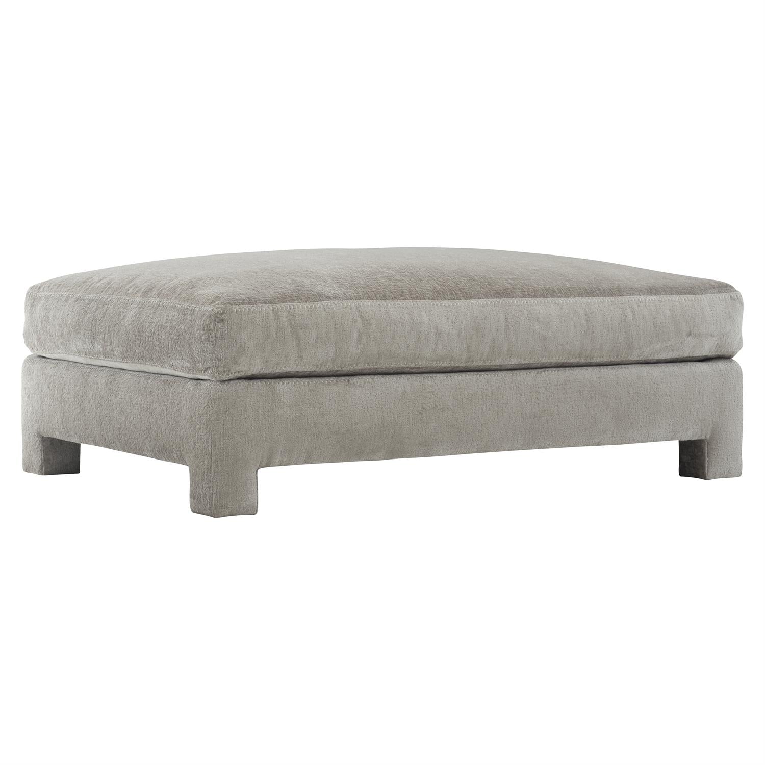 Bernhardt Furniture Plush Mily Fabric Cocktail Ottoman in Gray
