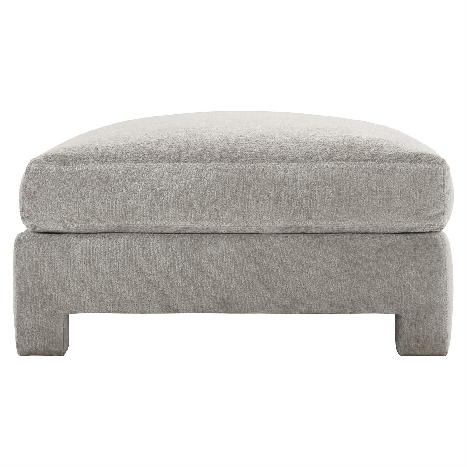 Bernhardt Furniture Plush Mily Fabric Cocktail Ottoman in Gray