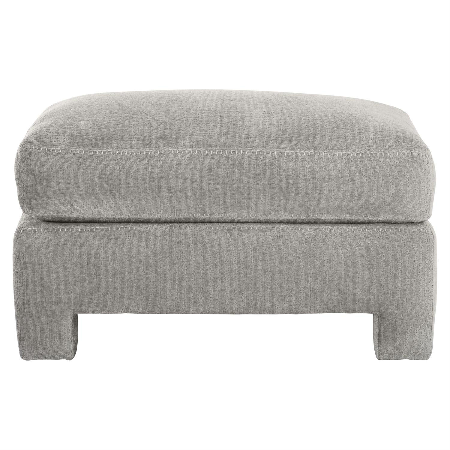 Bernhardt Furniture Plush Mily Fabric Bumper Ottoman in Gray