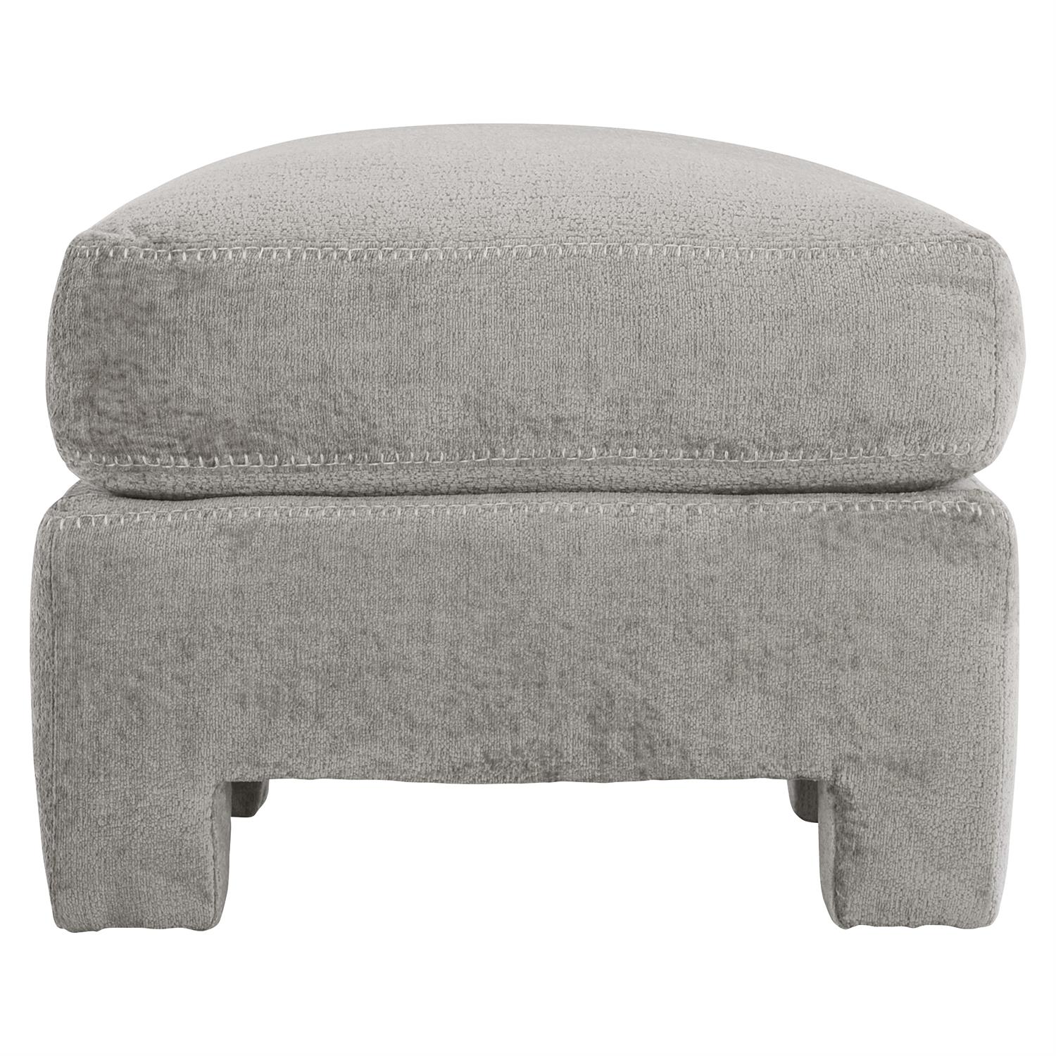 Bernhardt Furniture Plush Mily Fabric Bumper Ottoman in Gray