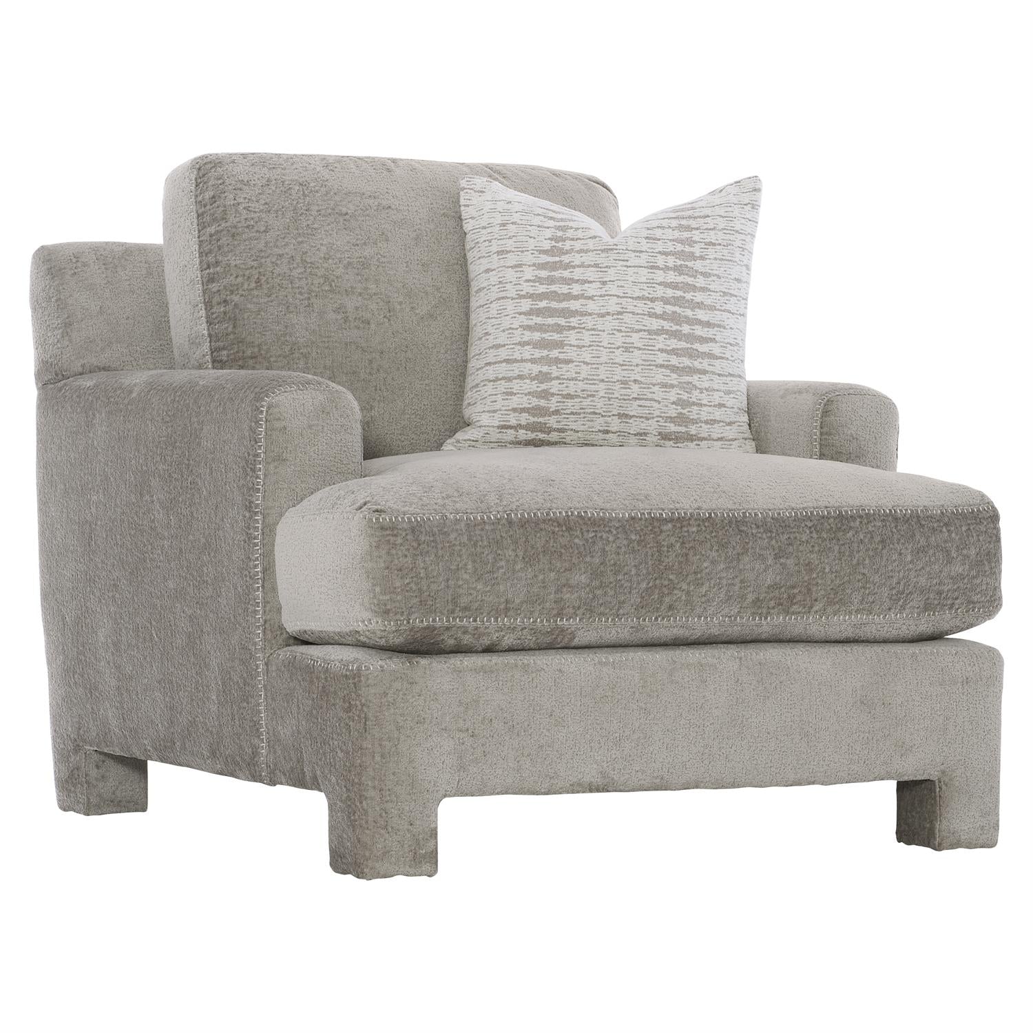 Bernhardt Furniture Plush Mily Fabric Chair in Gray