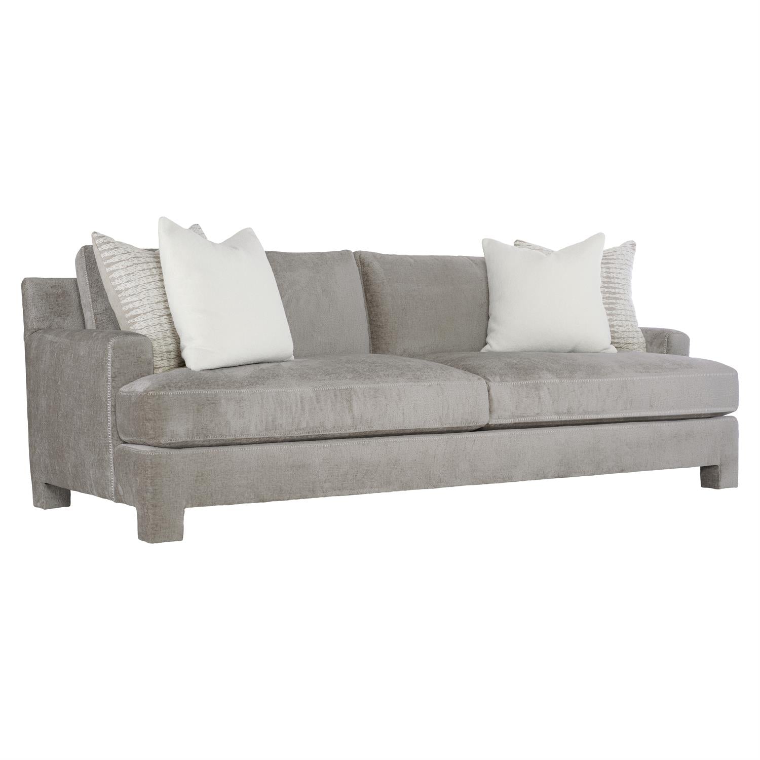 Bernhardt Furniture Plush Mily Two Seater Fabric Sofa in Gray