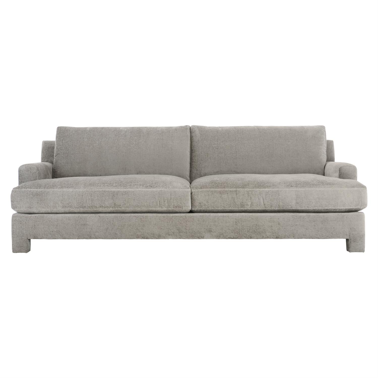 Bernhardt Furniture Plush Mily Two Seater Fabric Sofa in Gray