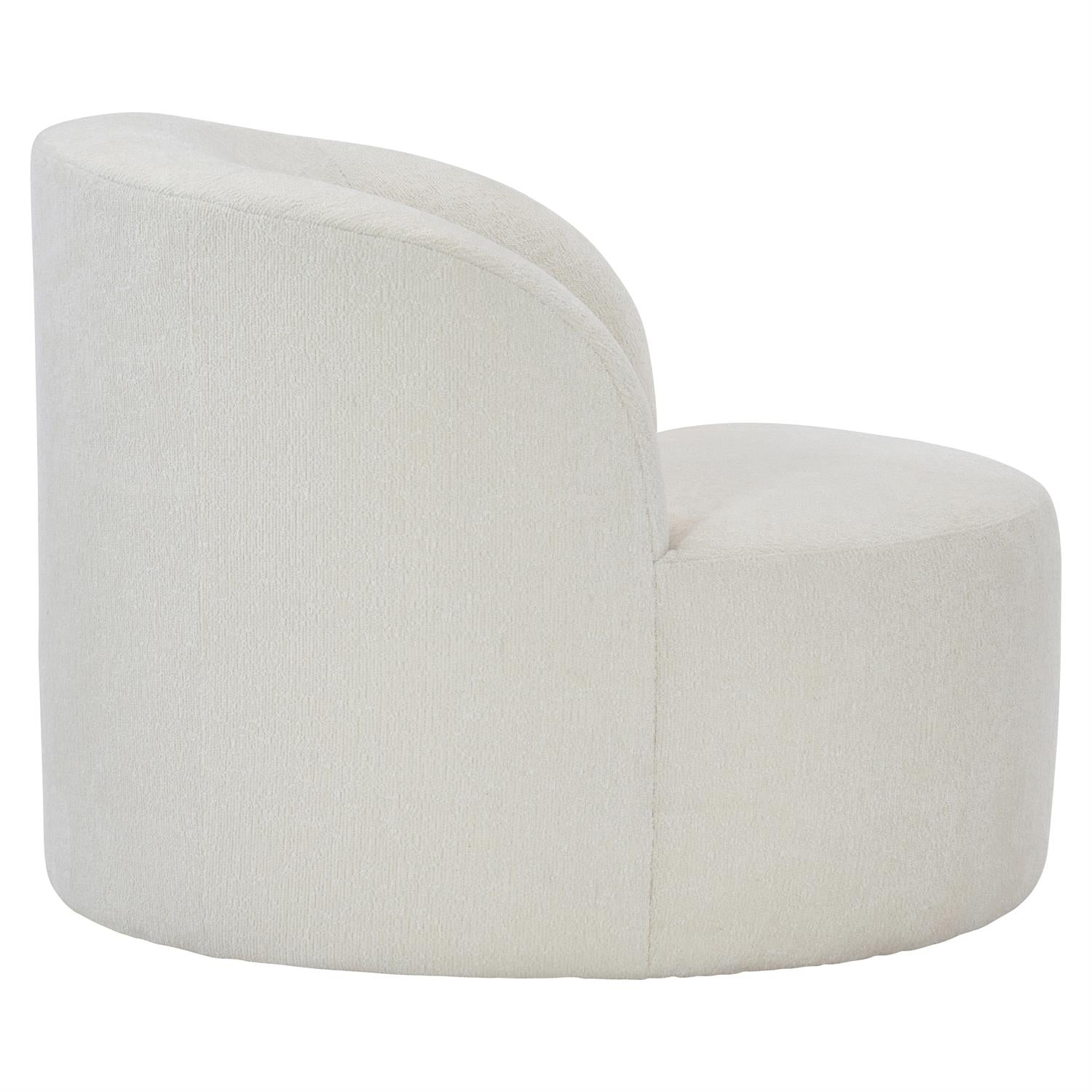Bernhardt Furniture Plush Elle Fabric Swivel Chair Express Ship in White