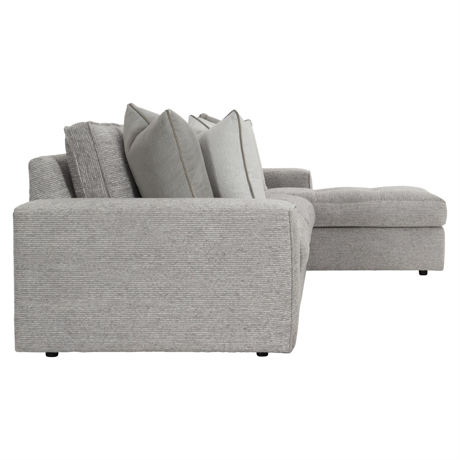 Bernhardt Furniture Plush Nest Fabric Sectional in Walnut