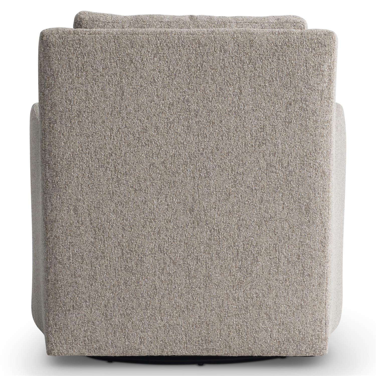 Bernhardt Furniture Plush Ventura Fabric Swivel Chair in Brown