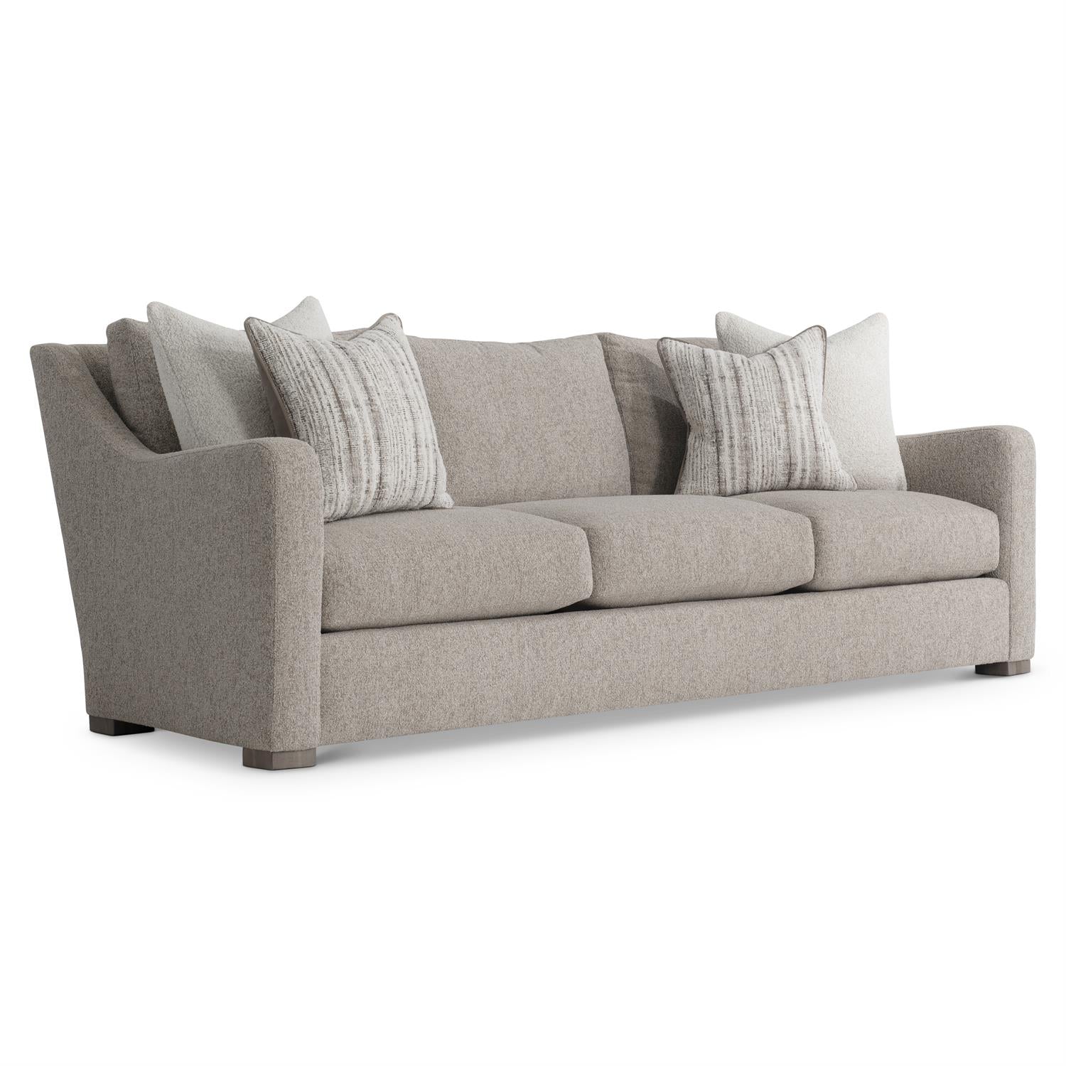Bernhardt Furniture Plush Ventura Fabric Sofa in Aged Grey