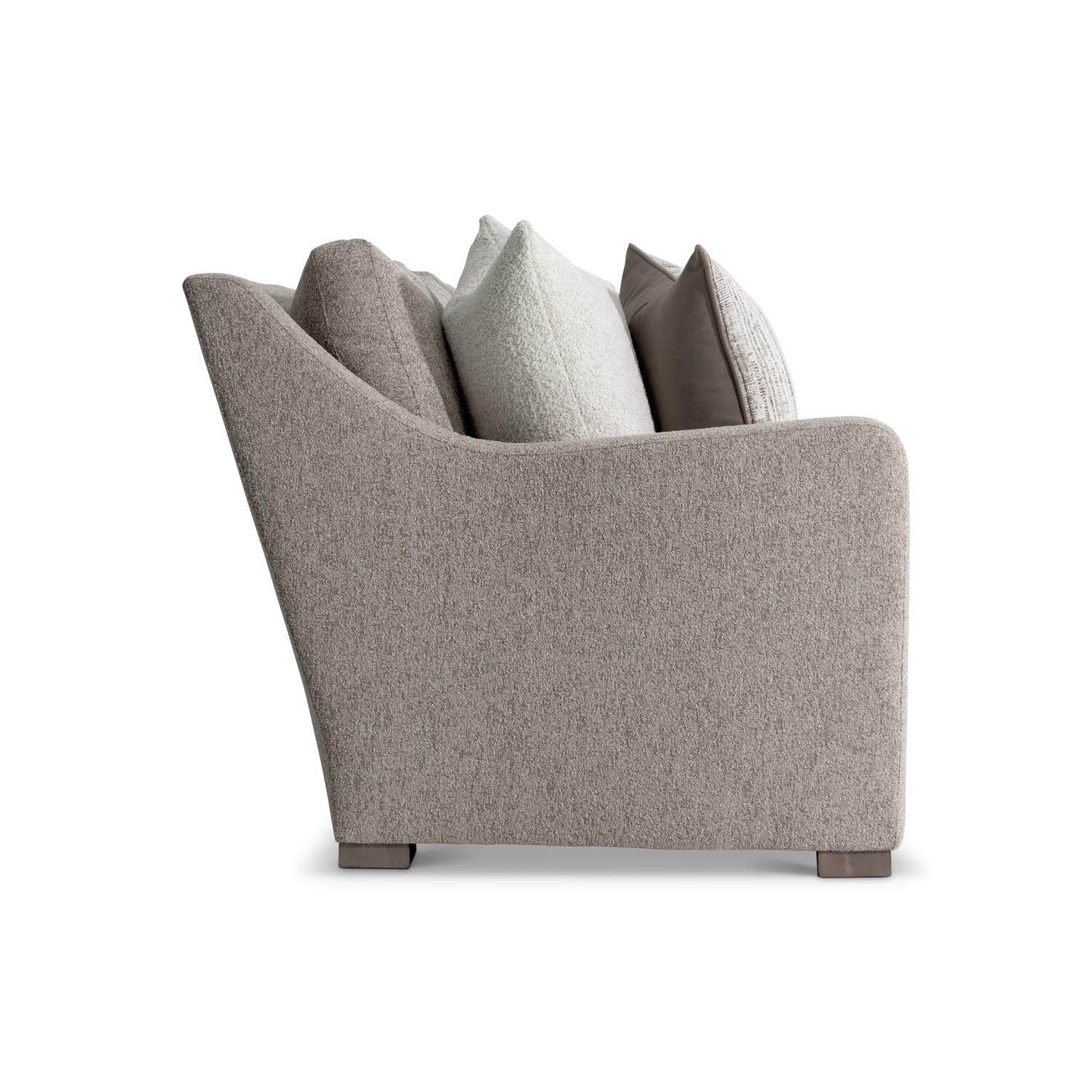 Bernhardt Furniture Plush Ventura Fabric Sofa in Aged Grey