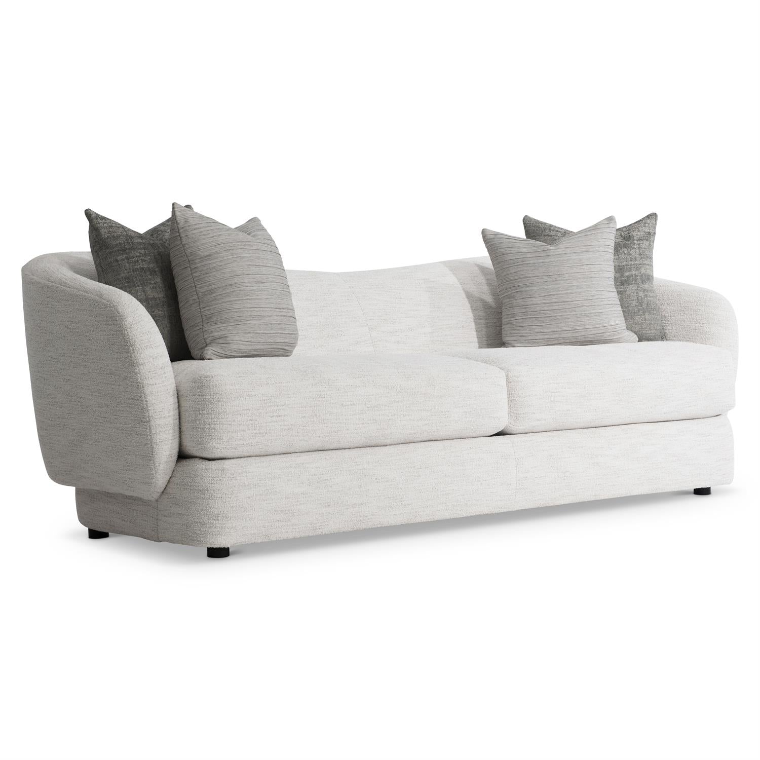 Bernhardt Furniture Plush Margot Fabric Sofa in Noir