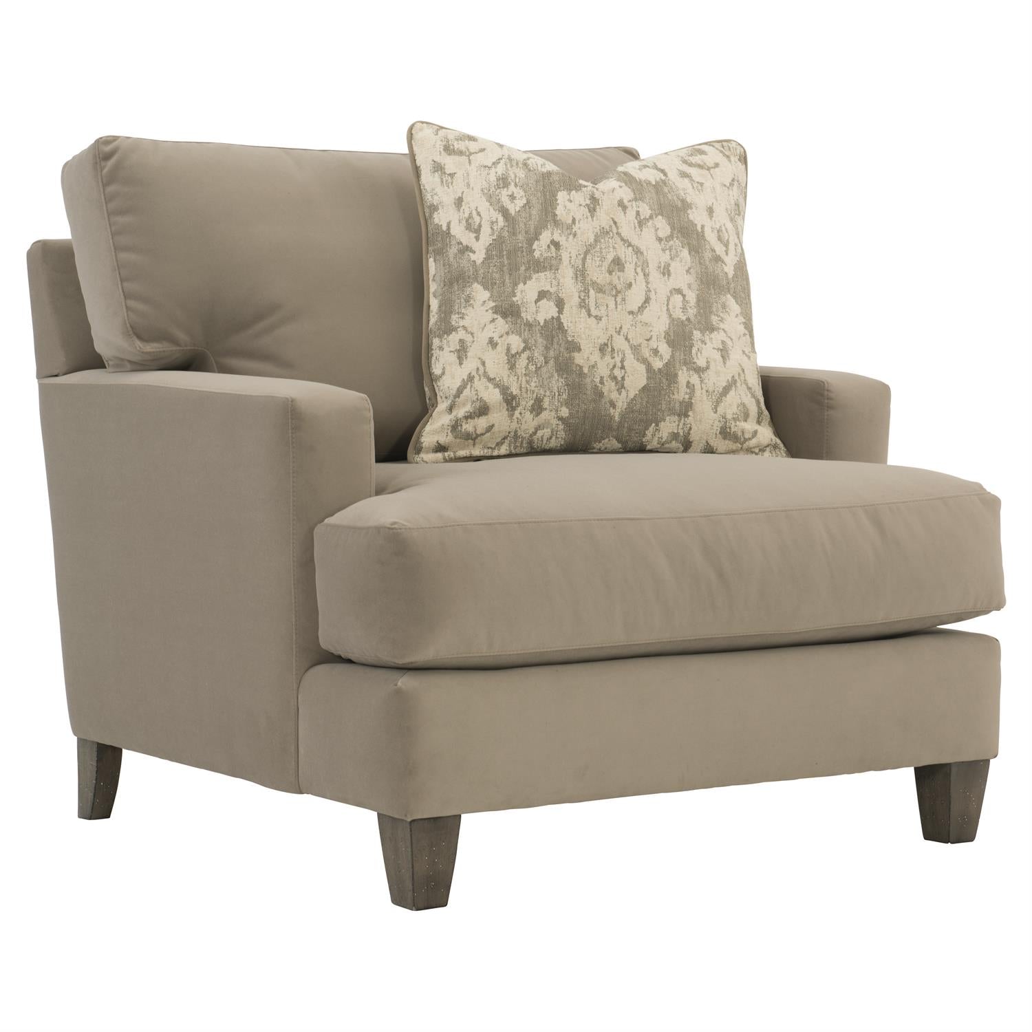 Bernhardt Furniture Plush Mila Fabric Chair in Aged Grey