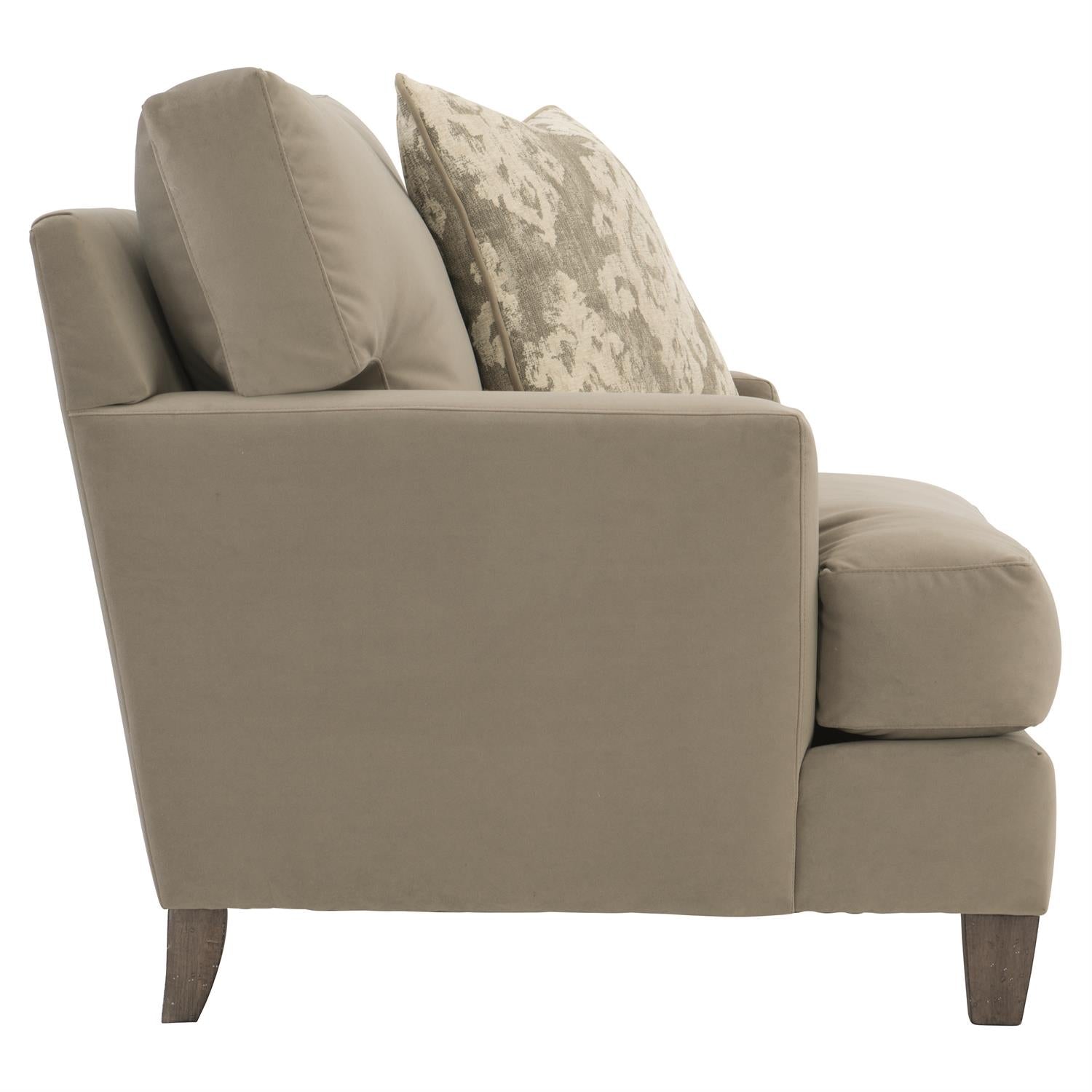 Bernhardt Furniture Plush Mila Fabric Chair in Aged Grey