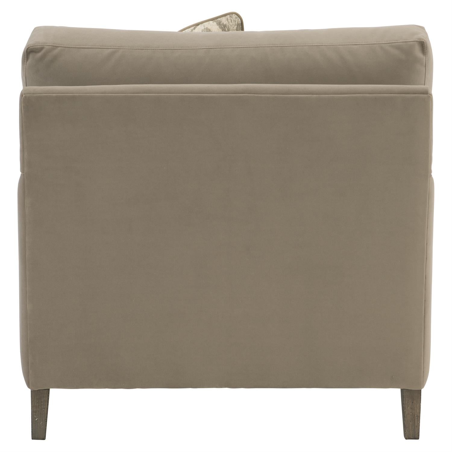 Bernhardt Furniture Plush Mila Fabric Chair in Aged Grey