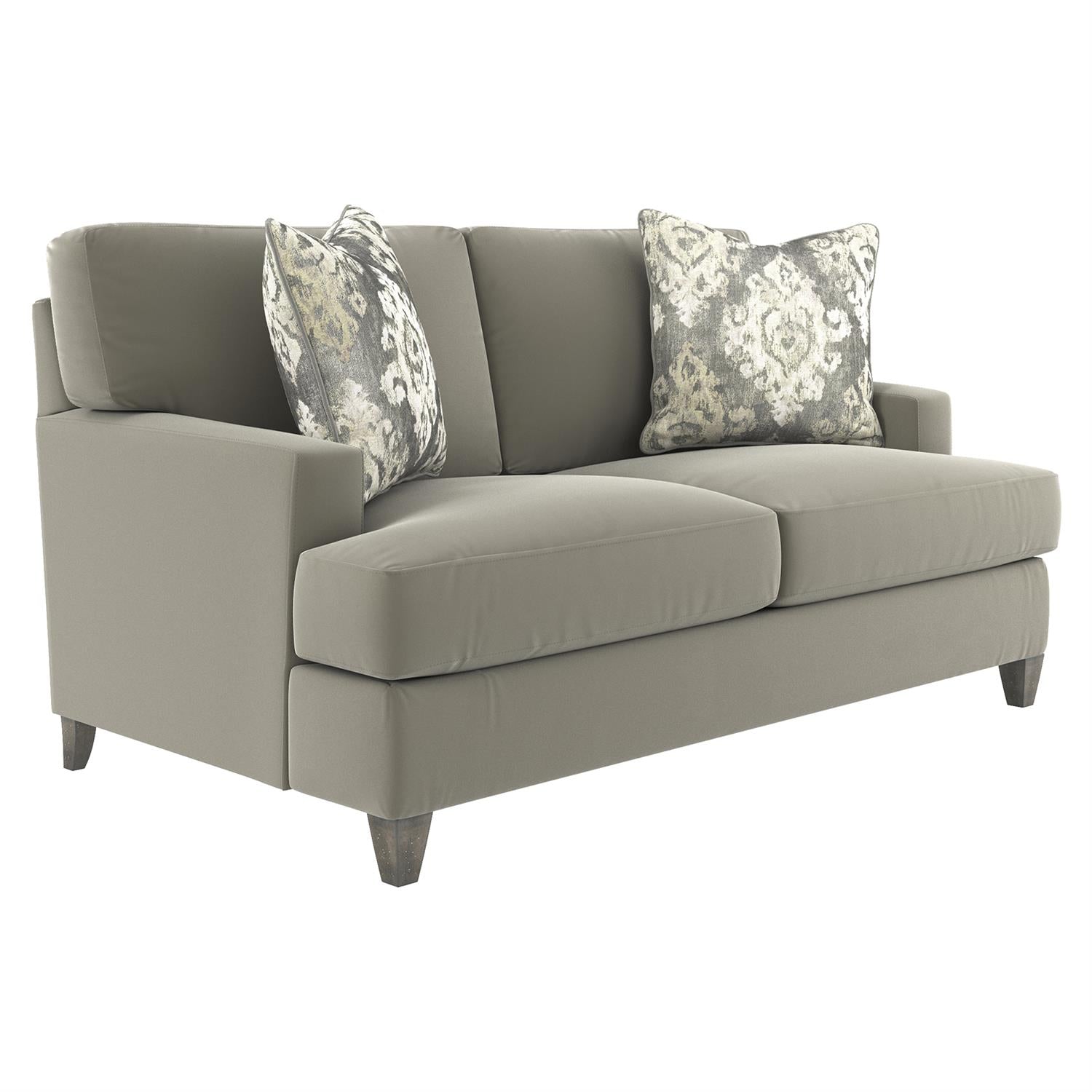 Bernhardt Furniture Plush Mila Fabric Loveseat in Aged Grey