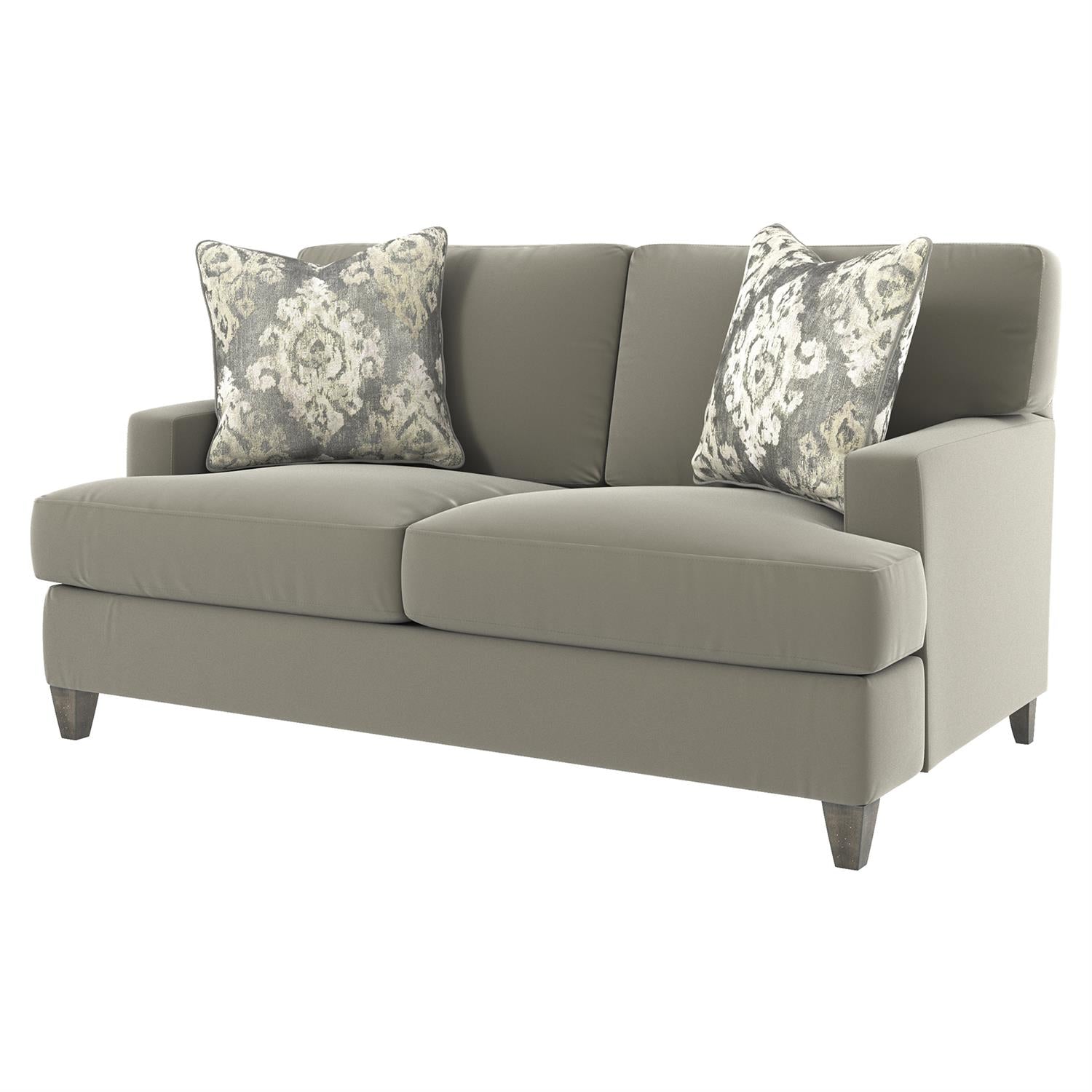 Bernhardt Furniture Plush Mila Fabric Loveseat in Aged Grey