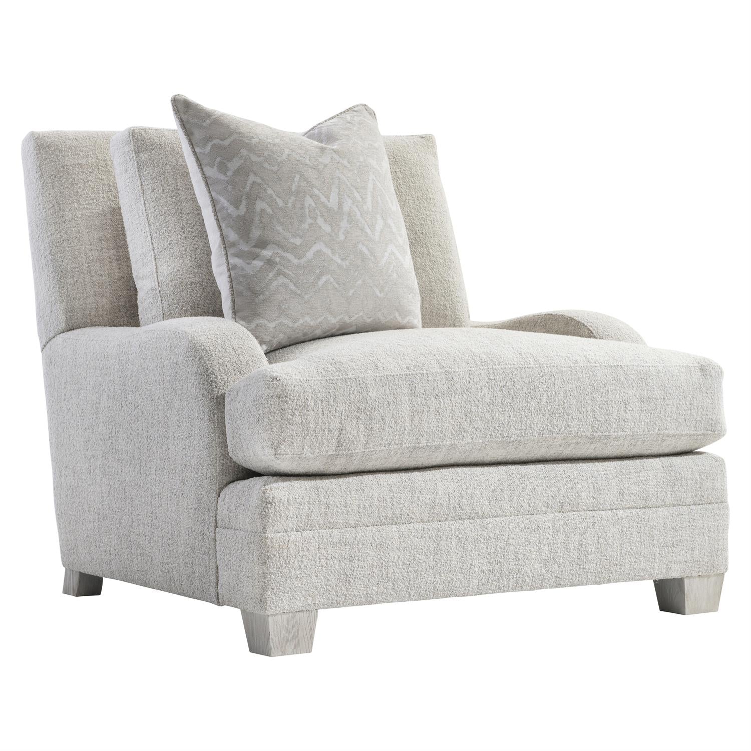 Bernhardt Furniture Plush Rollins Fabric Chair Express Ship in Weathered Bone