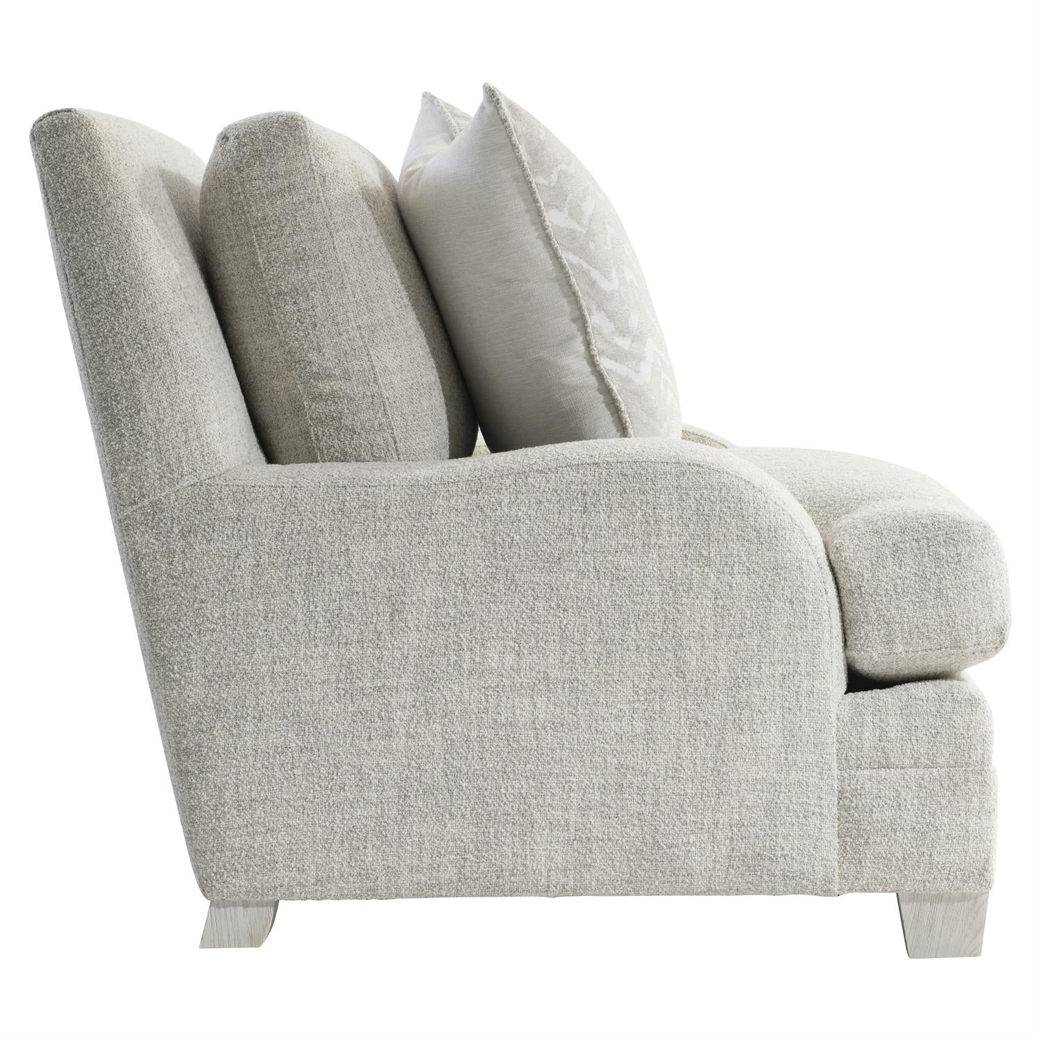 Bernhardt Furniture Plush Rollins Fabric Chair Express Ship in Weathered Bone