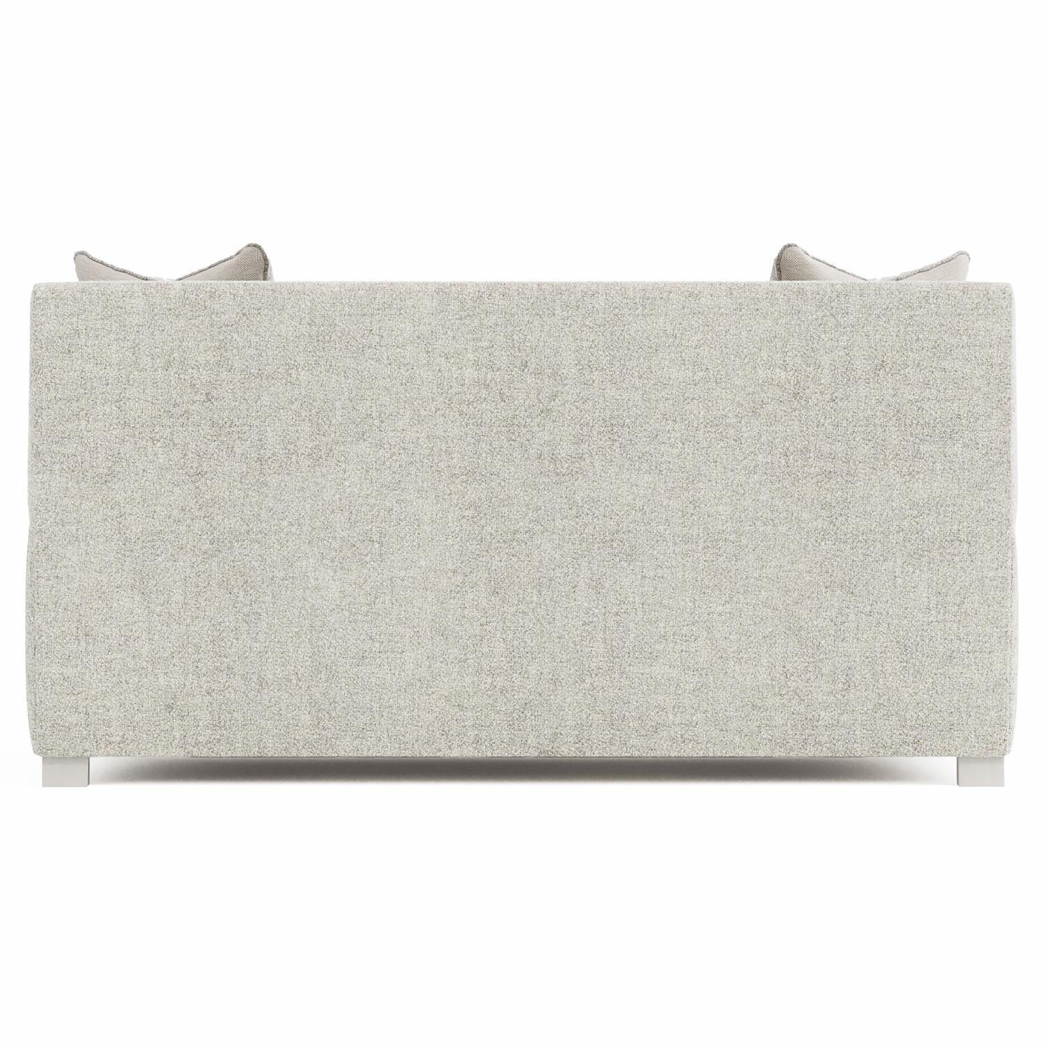 Bernhardt Furniture Plush Rollins Fabric Loveseat in Weathered Bone