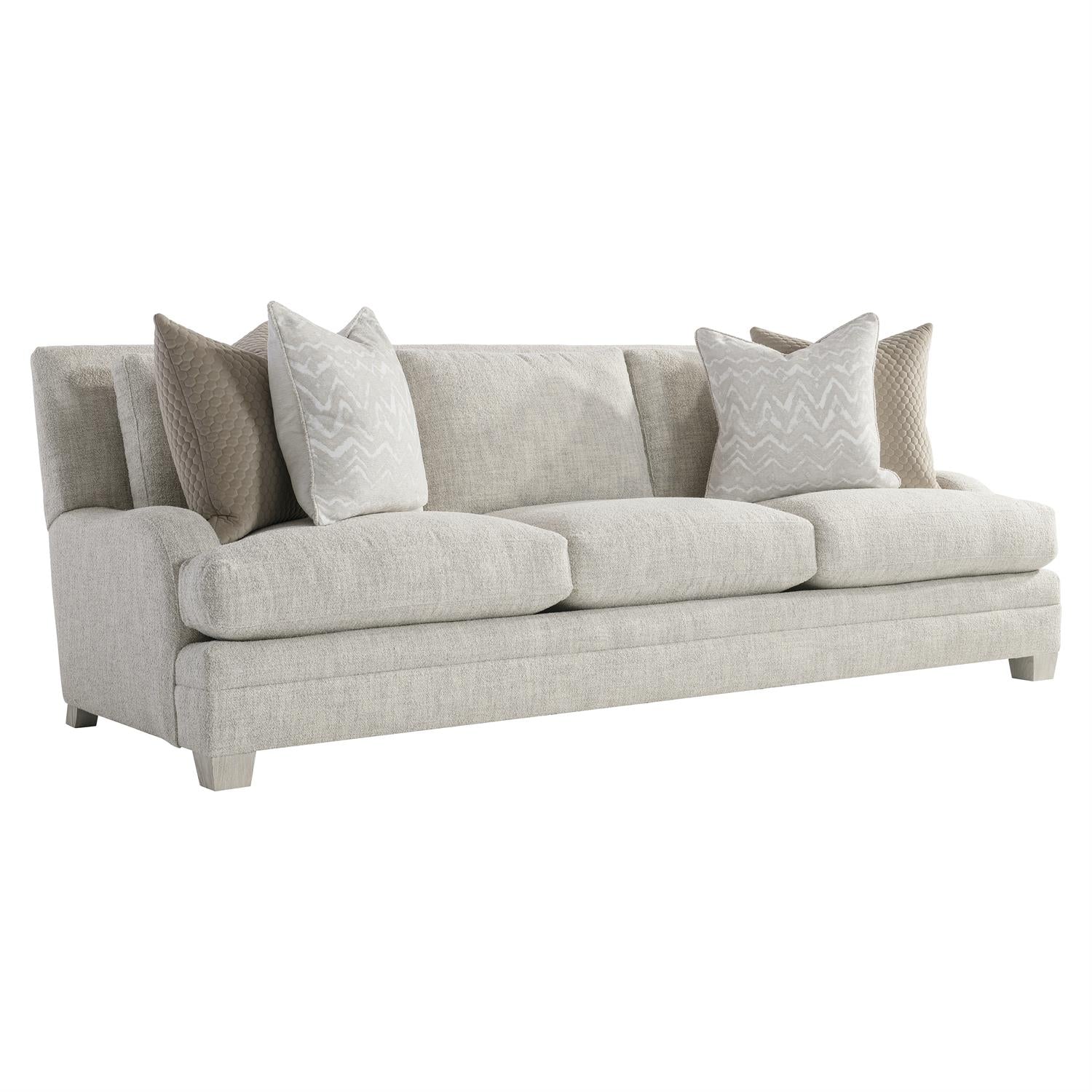 Bernhardt Furniture Plush Rollins Fabric Sofa Express Ship in Weathered Bone