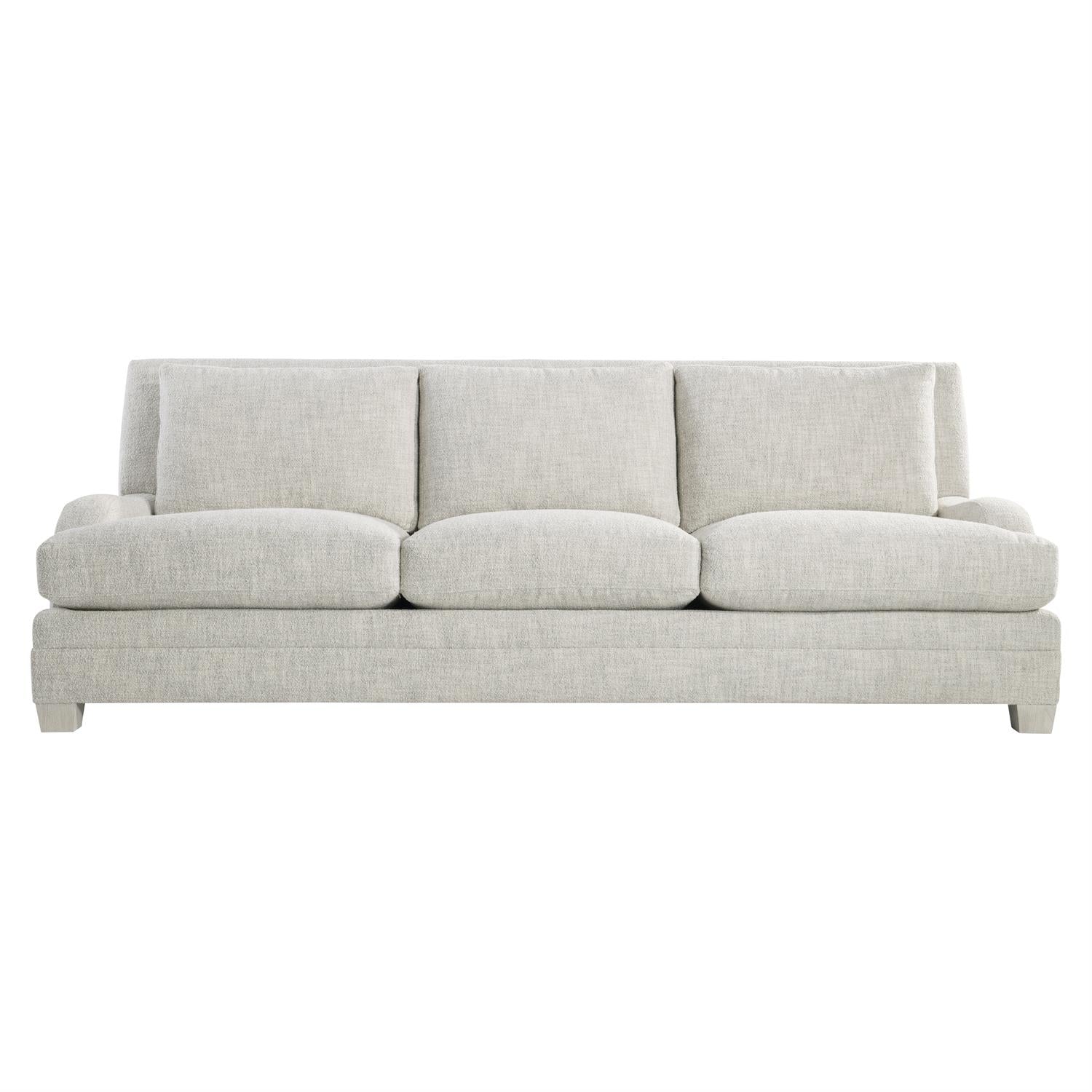 Bernhardt Furniture Plush Rollins Fabric Sofa Express Ship in Weathered Bone