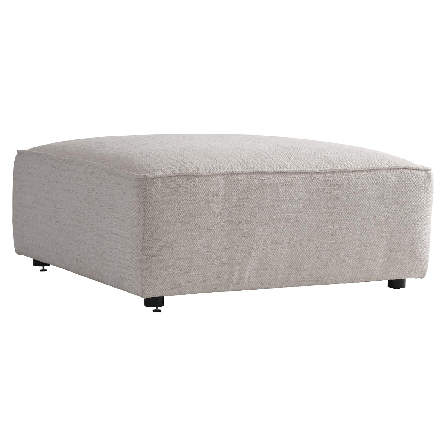 Bernhardt Furniture Plush Bliss Fabric Ottoman in Noir